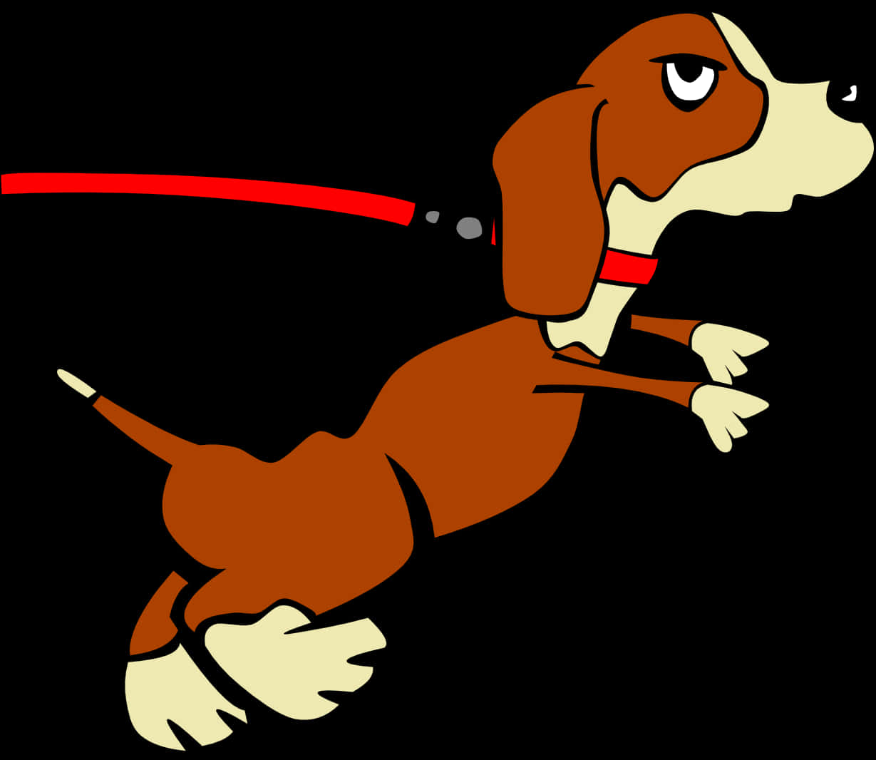 卡通巴吉度猎犬跳跃 壁纸