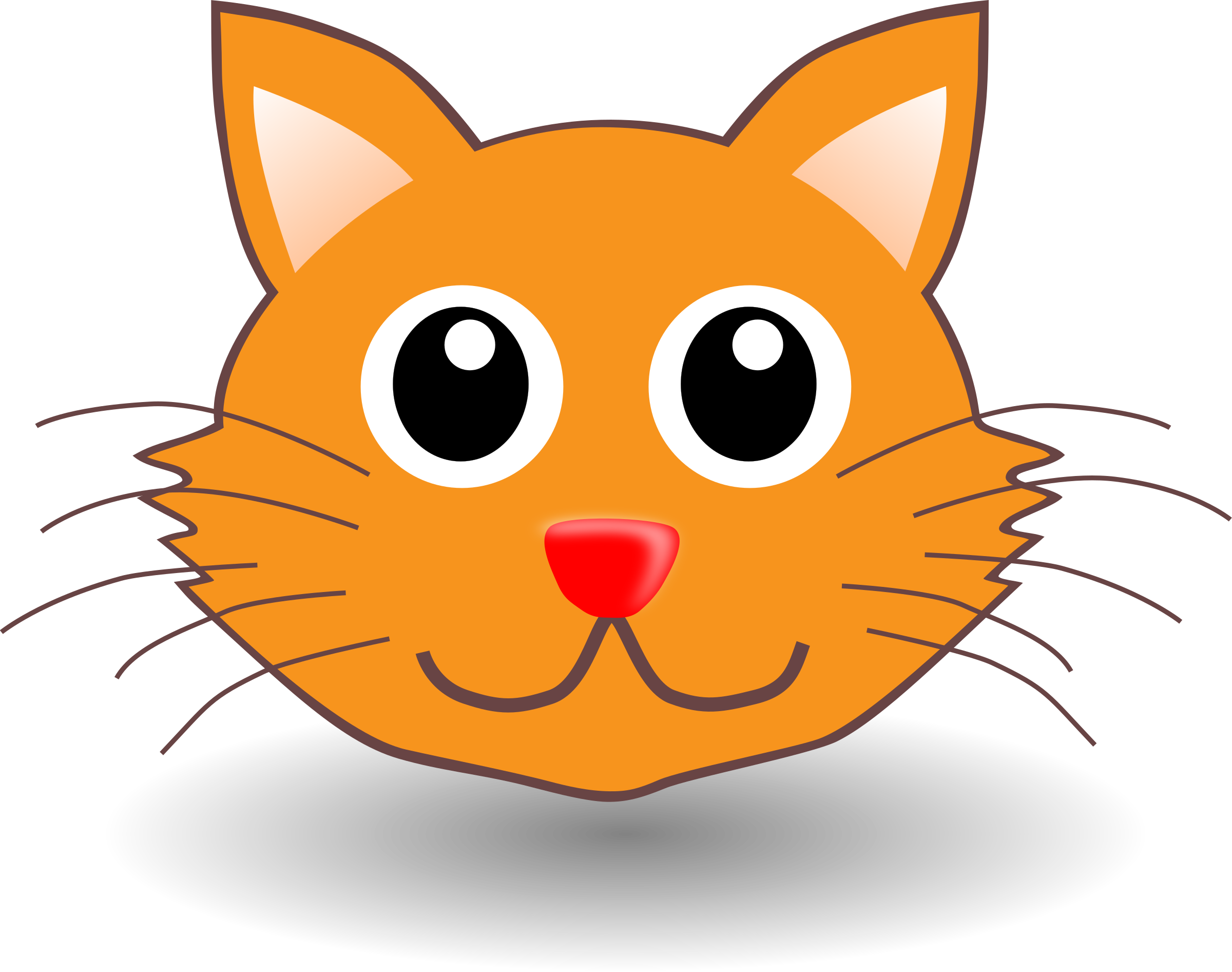 卡通橙猫脸 壁纸