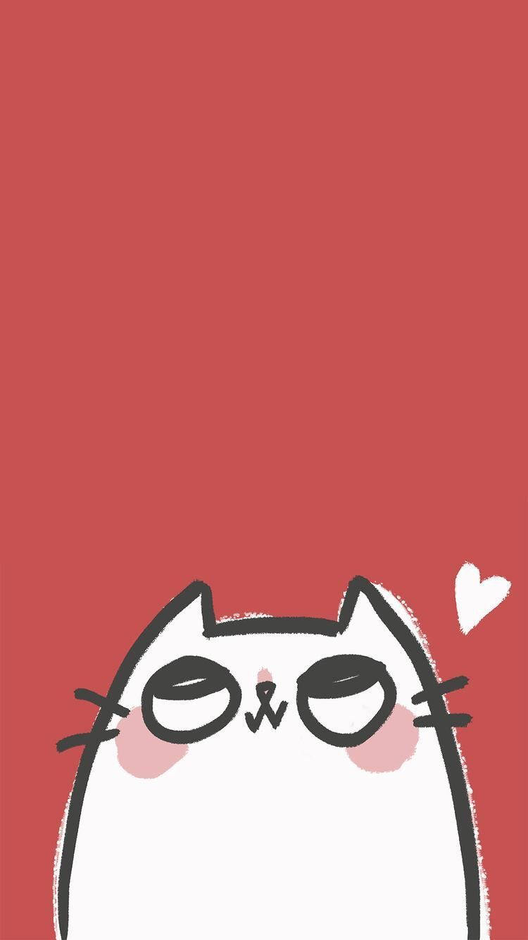 卡通猫 粉红美学 壁纸