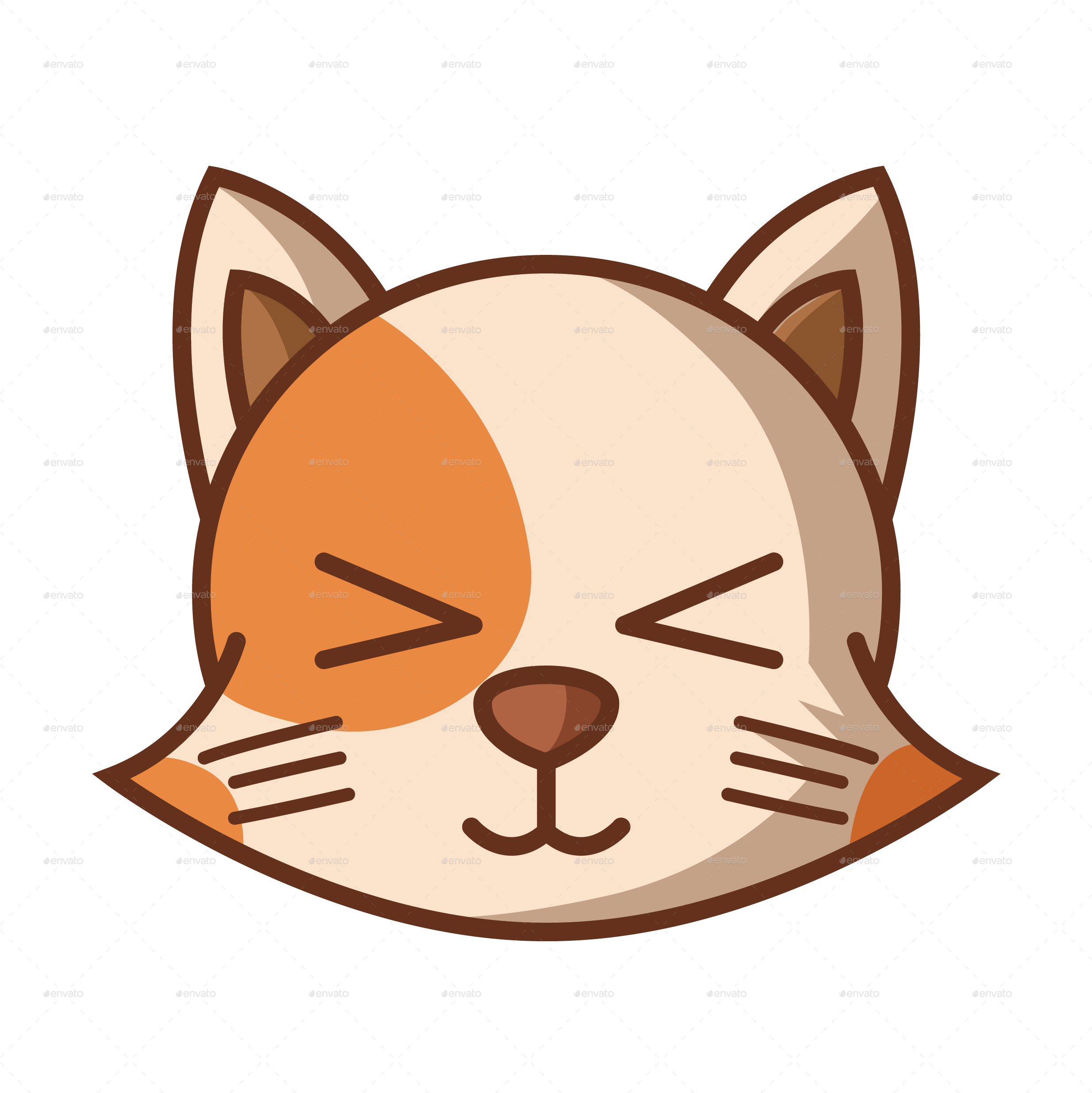 卡通猫咪睡脸 壁纸