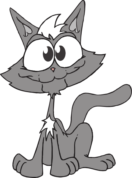 卡通猫坐姿搞笑表情 壁纸