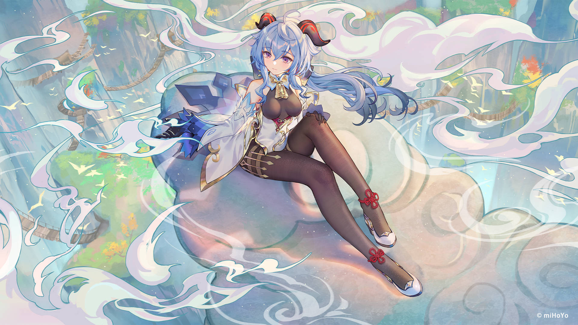 原神动画女孩甘雨头像 壁纸