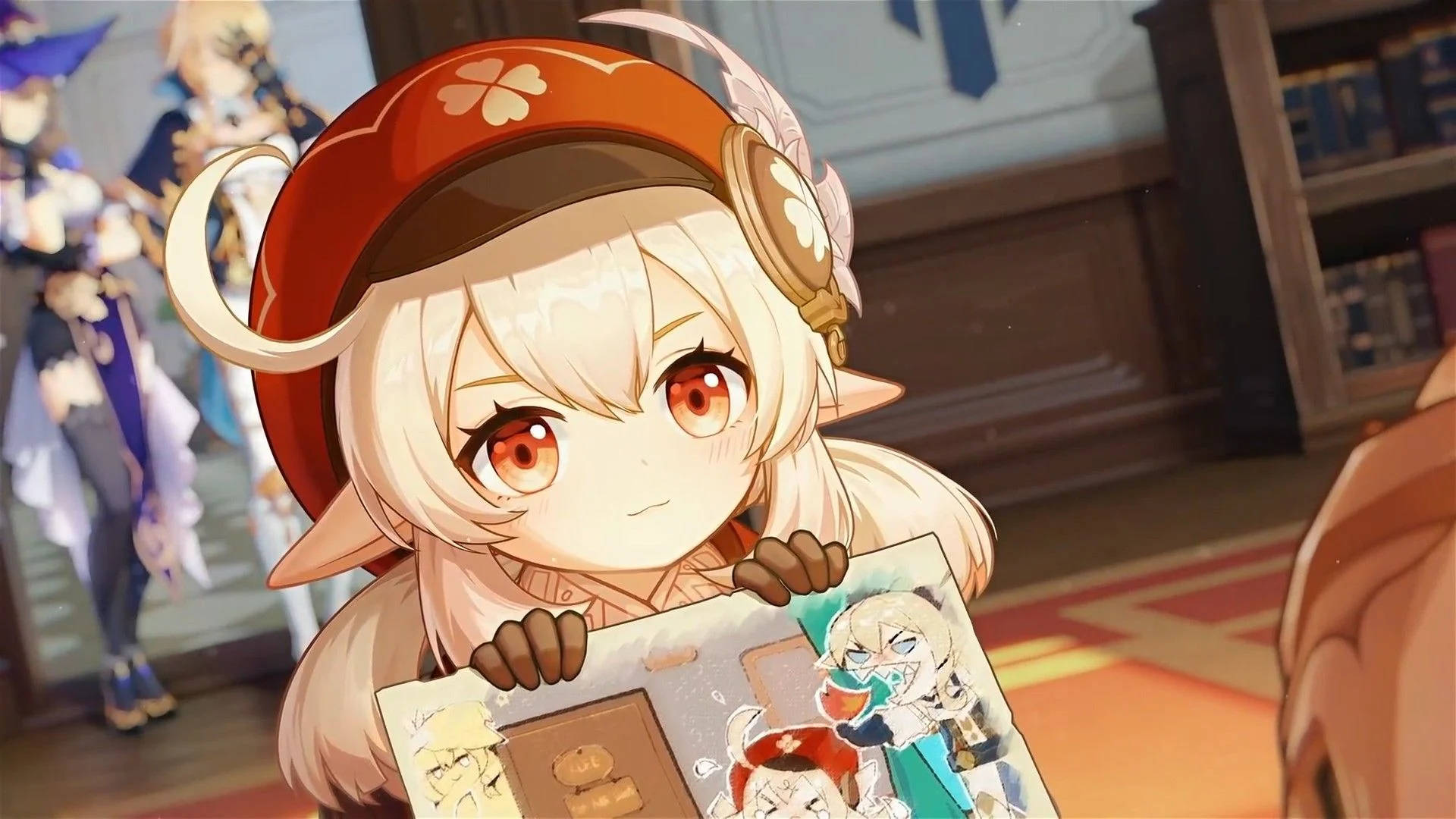 原神可莉手持画作