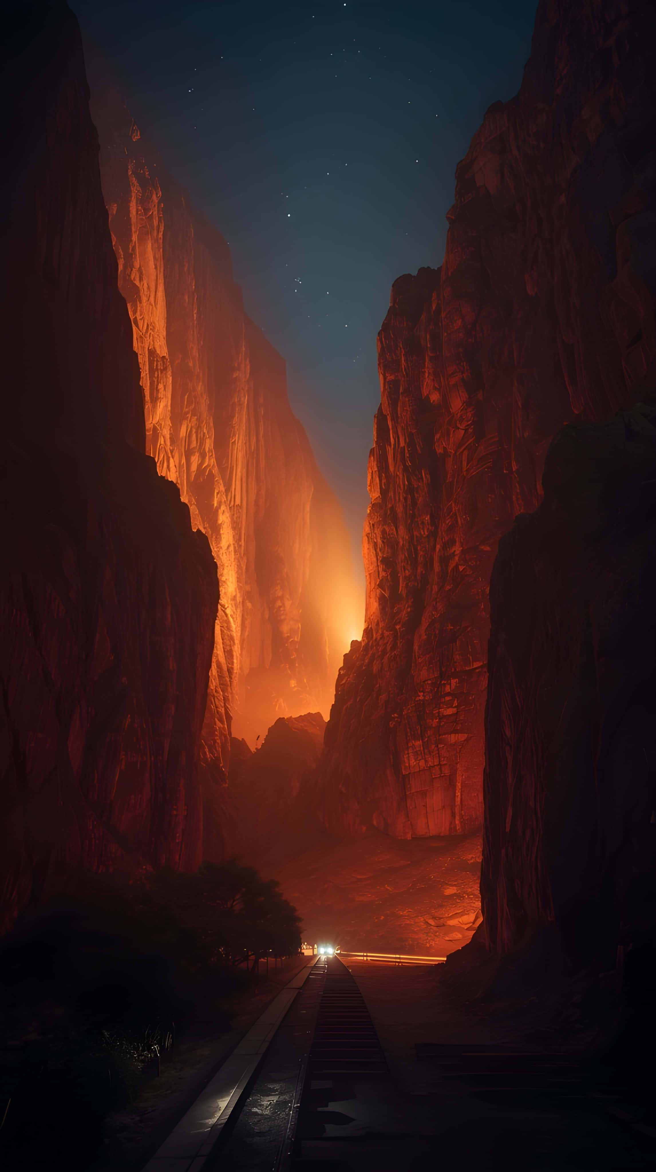 发光峡谷之夜 壁纸