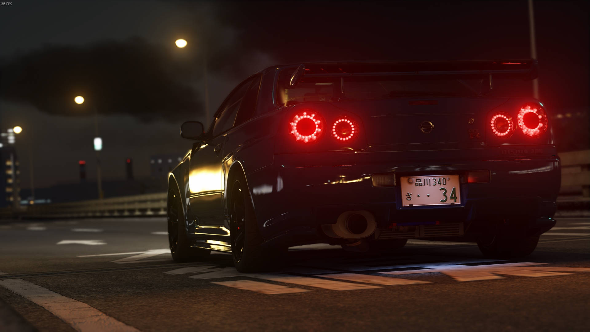 发光日产Skyline GTR R34 壁纸