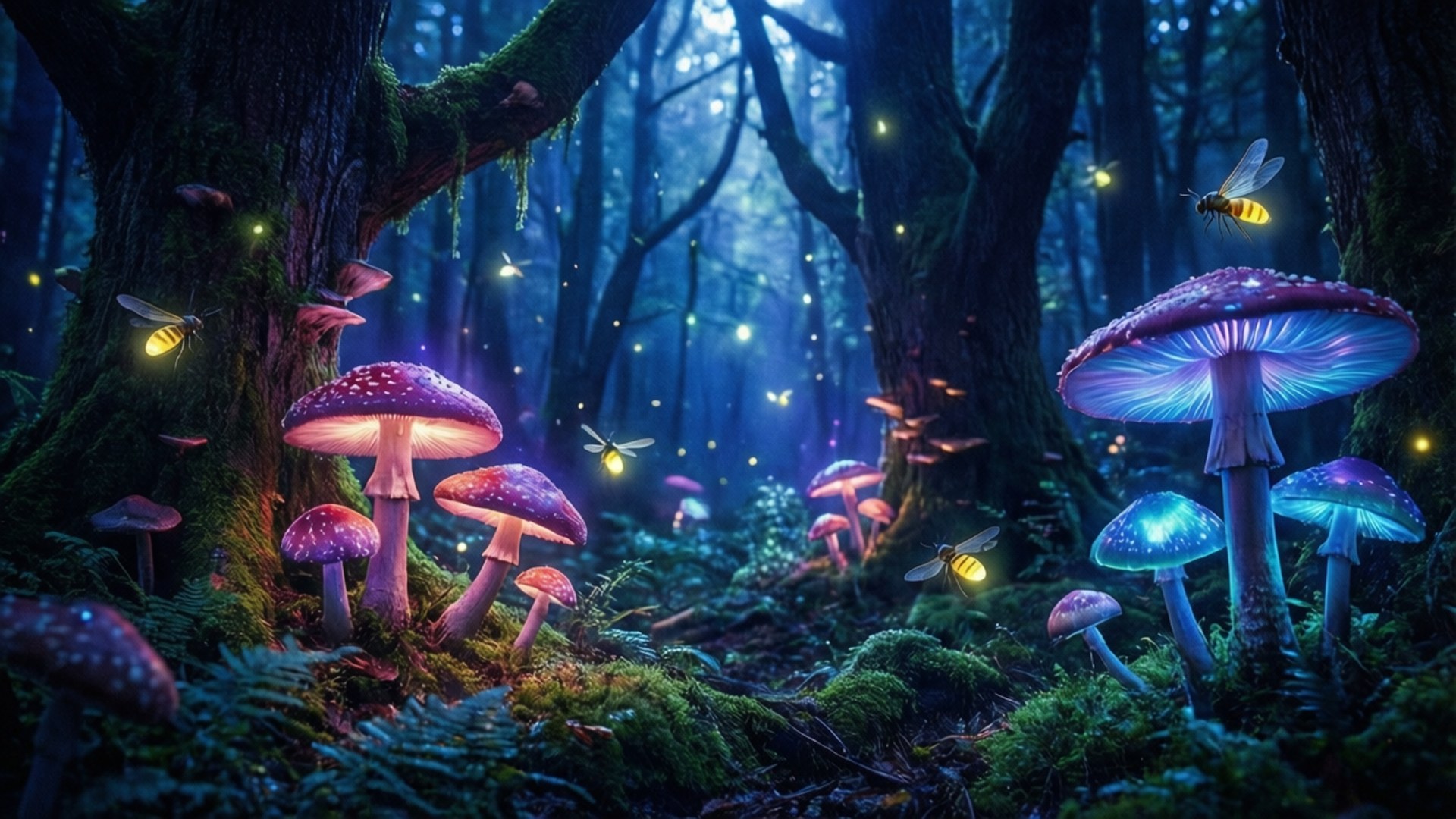 发光森林 壁纸