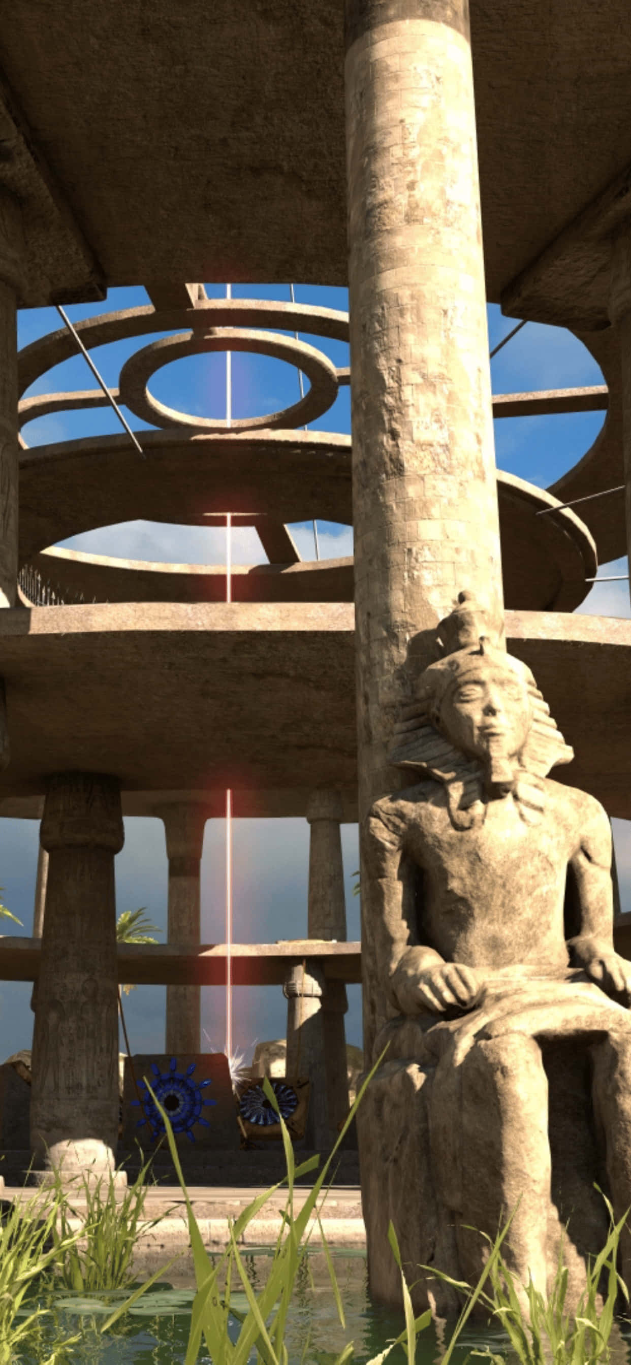 古埃及结构的3D图像 壁纸