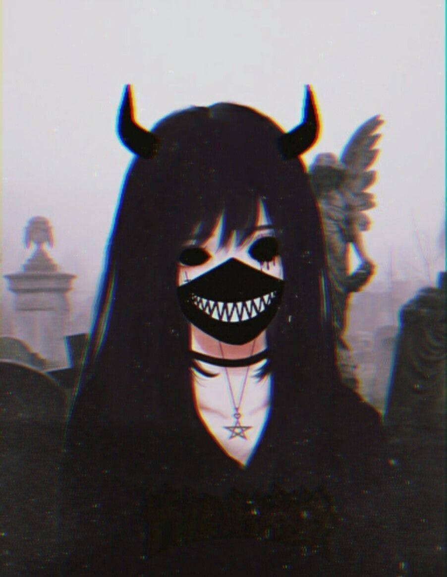可爱动漫哥特女孩头像 壁纸