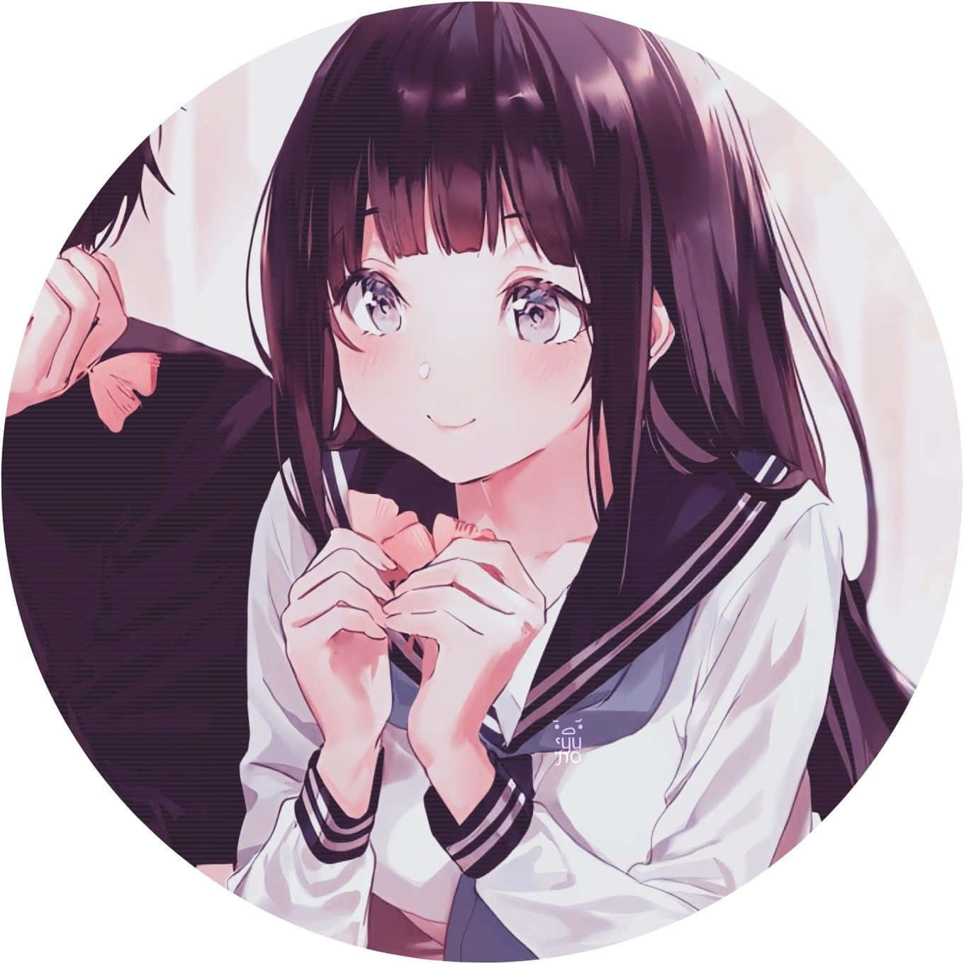 可爱动漫女生情侣头像匹配 壁纸