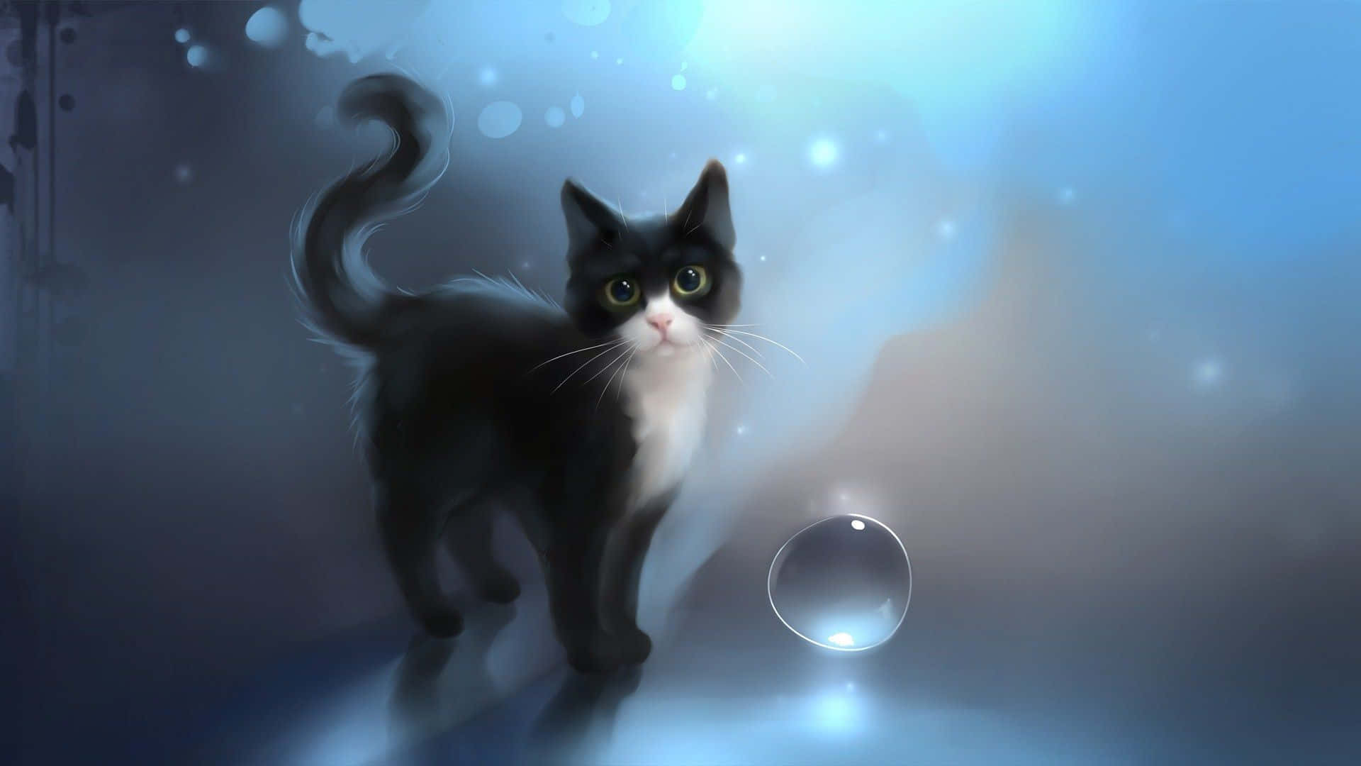 可爱动漫猫准备冒险 壁纸