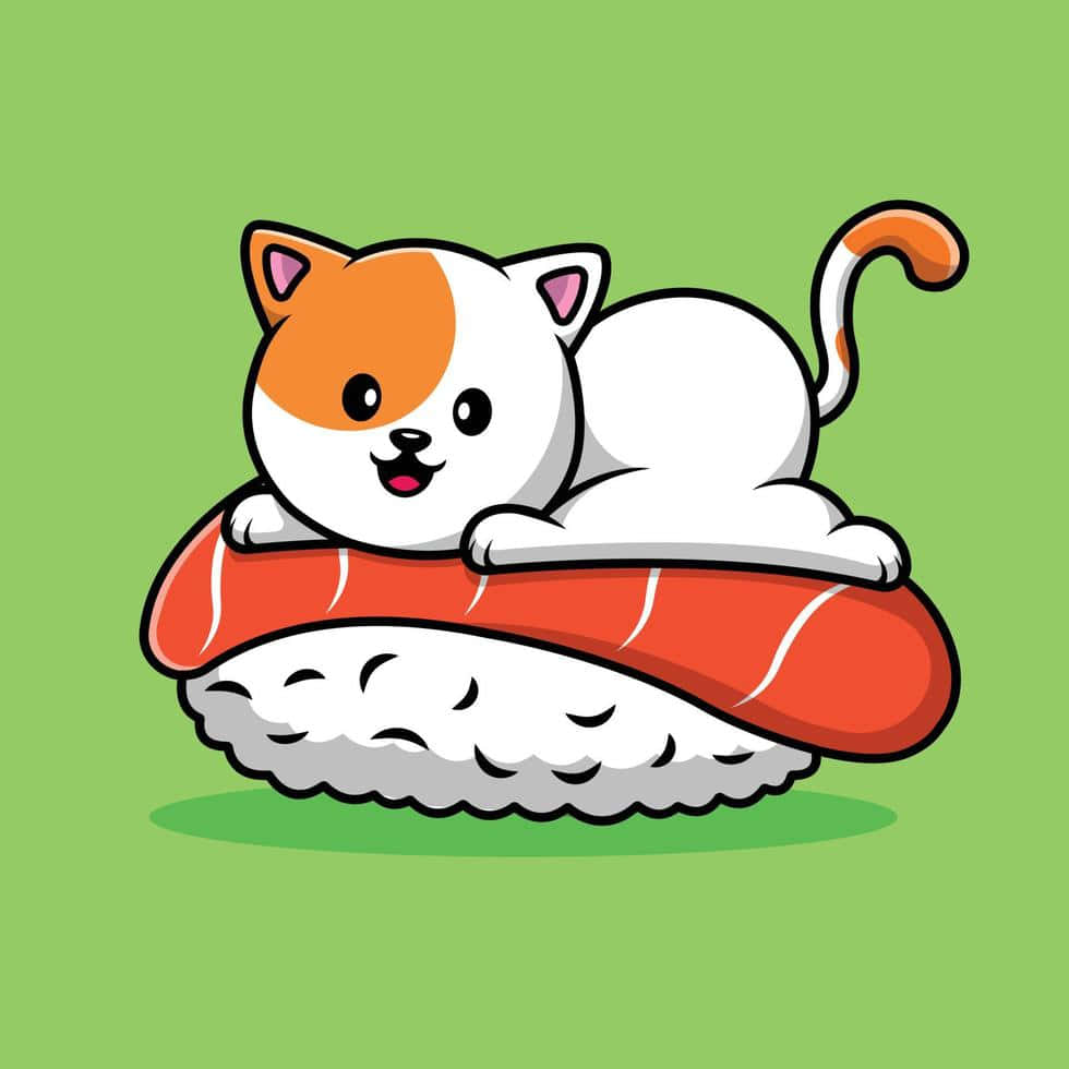 可爱动漫猫咪打盹 壁纸