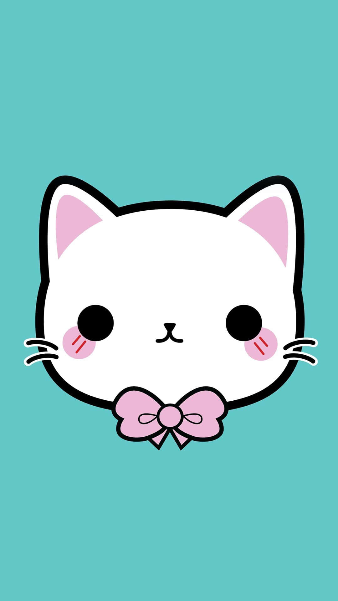可爱卡哇伊猫咪脸 壁纸