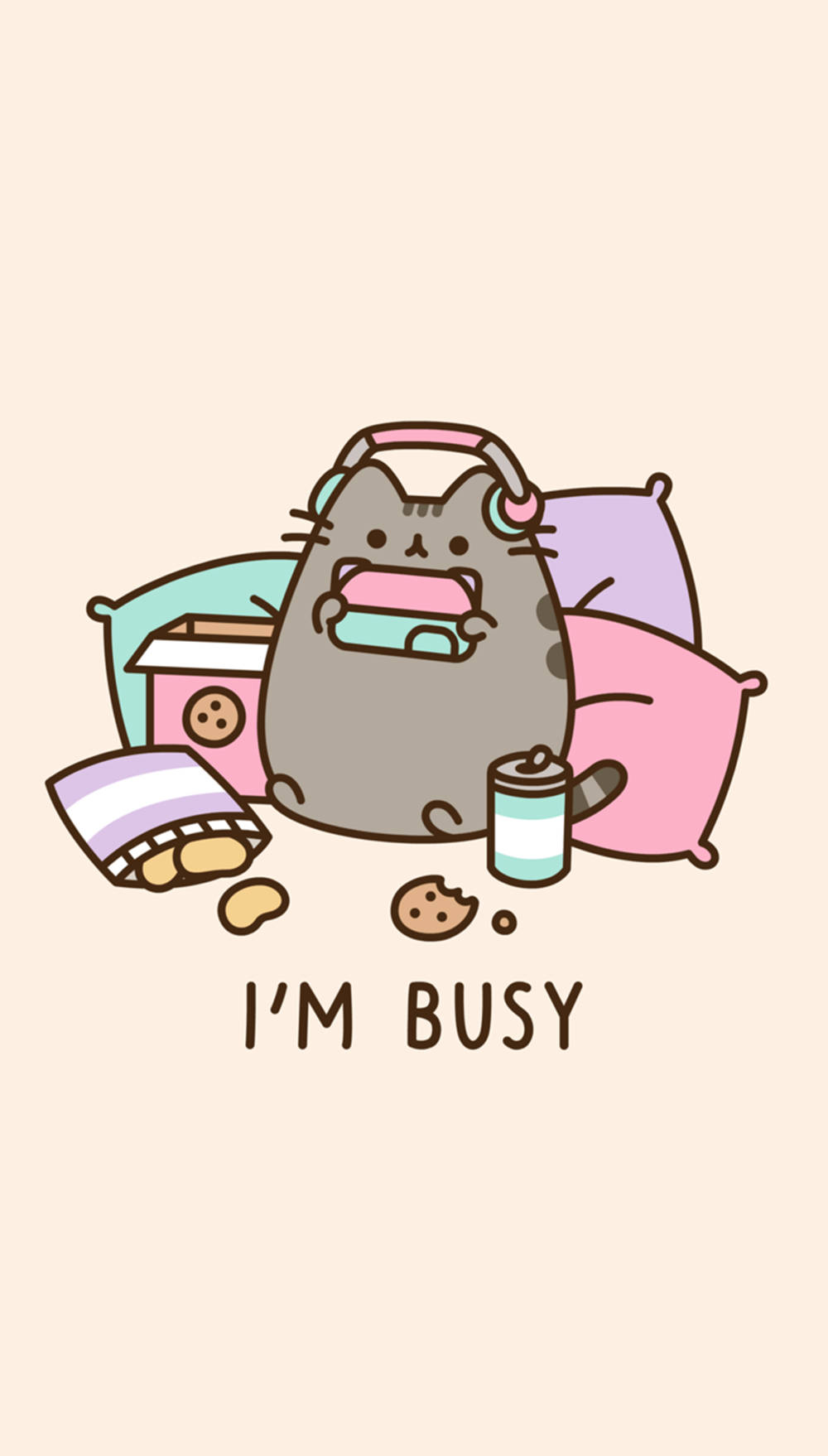 可爱卡哇伊风格 Pusheen 猫 壁纸
