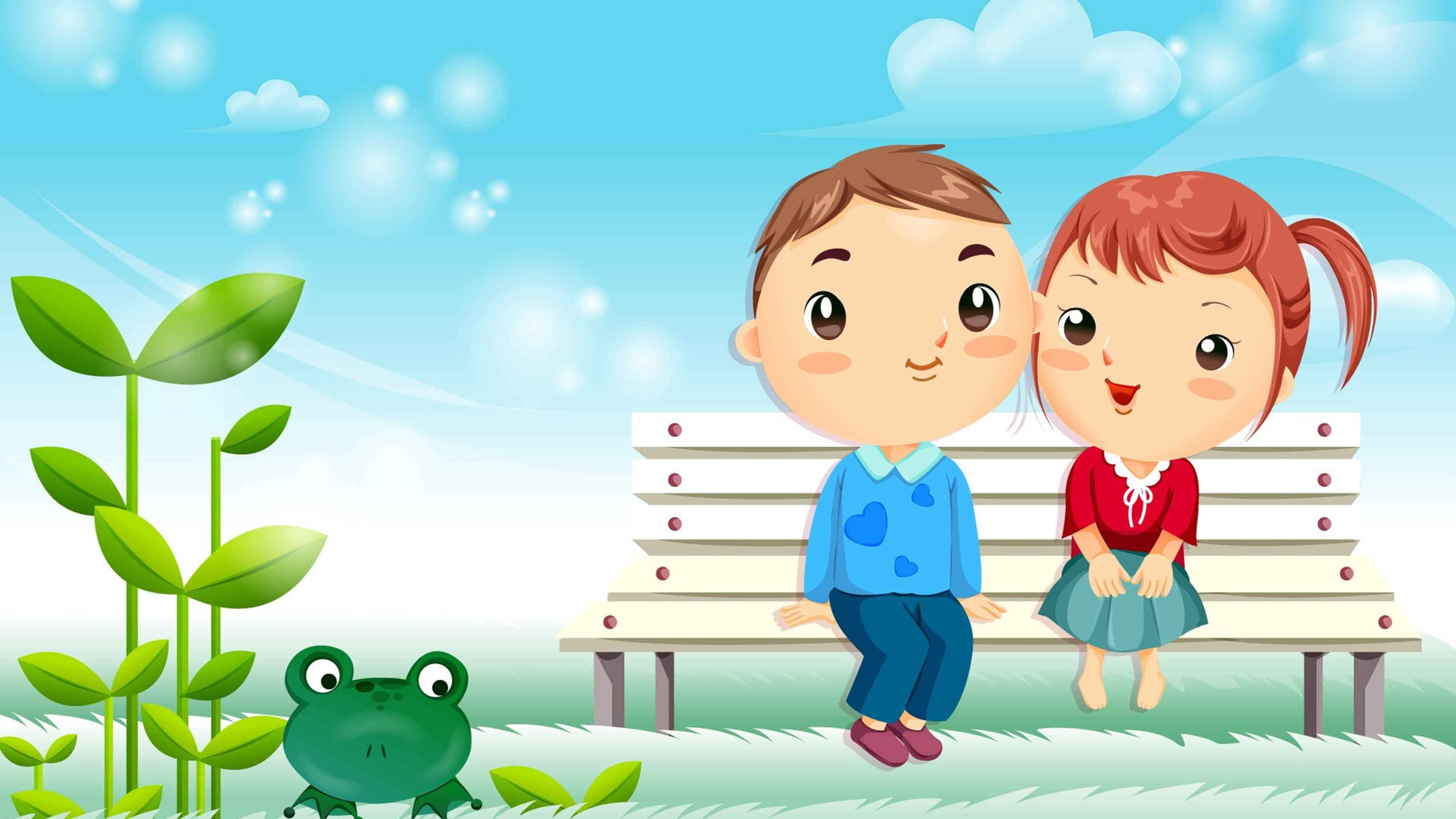 可爱卡通动物朋友 壁纸