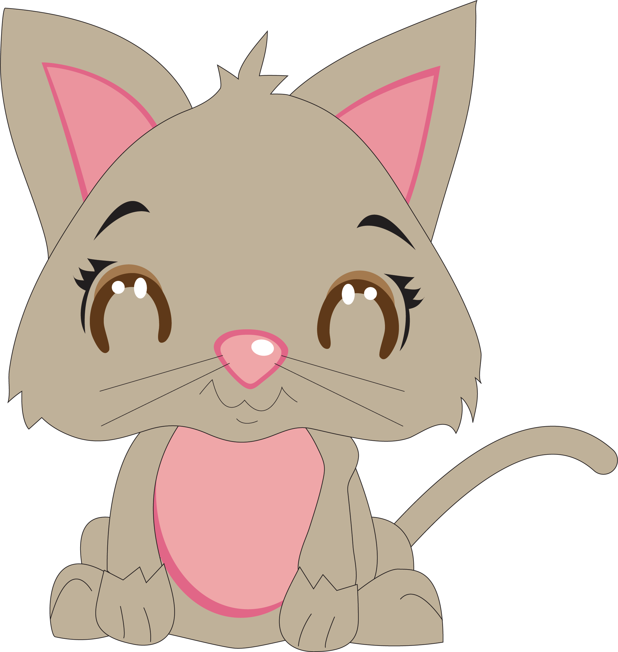 可爱卡通小猫 壁纸
