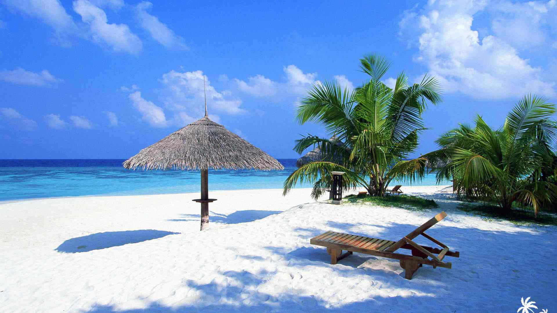 可爱夏日沙滩休闲椅 壁纸