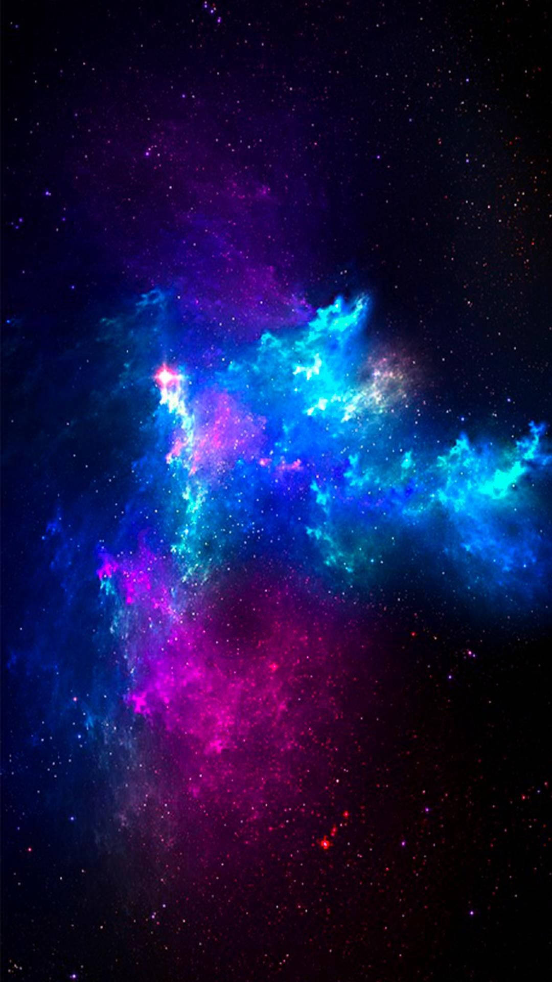 可爱星系与发光云团 壁纸