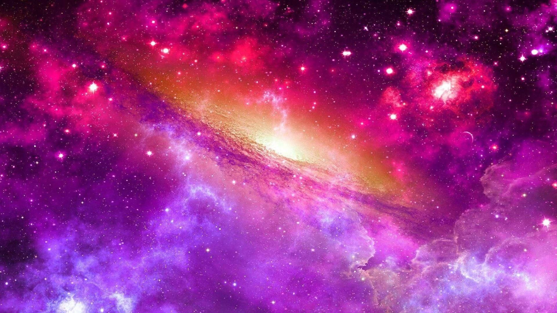 可爱星系与黑洞 壁纸