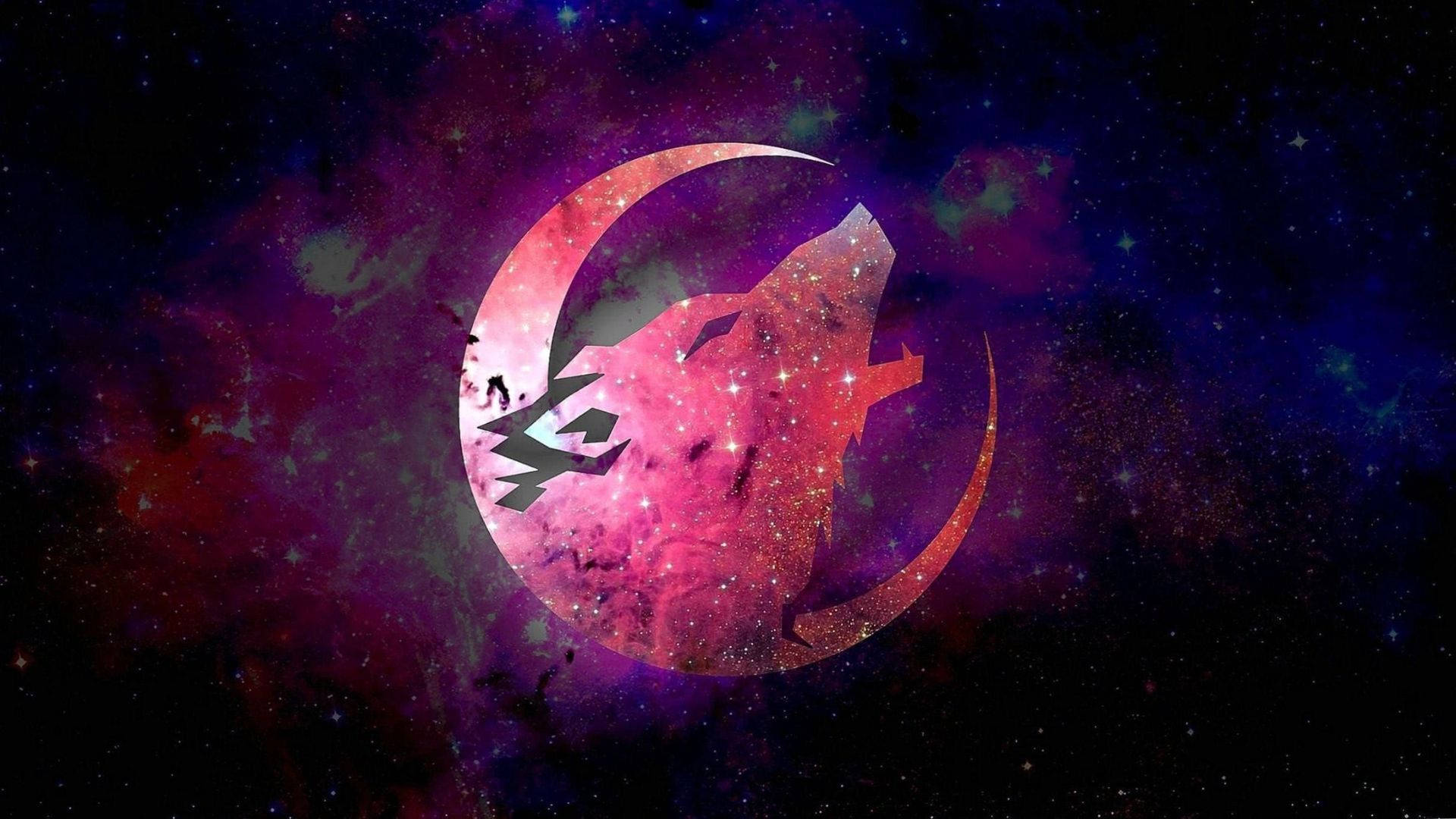 可爱星系中嚎叫的狼 壁纸