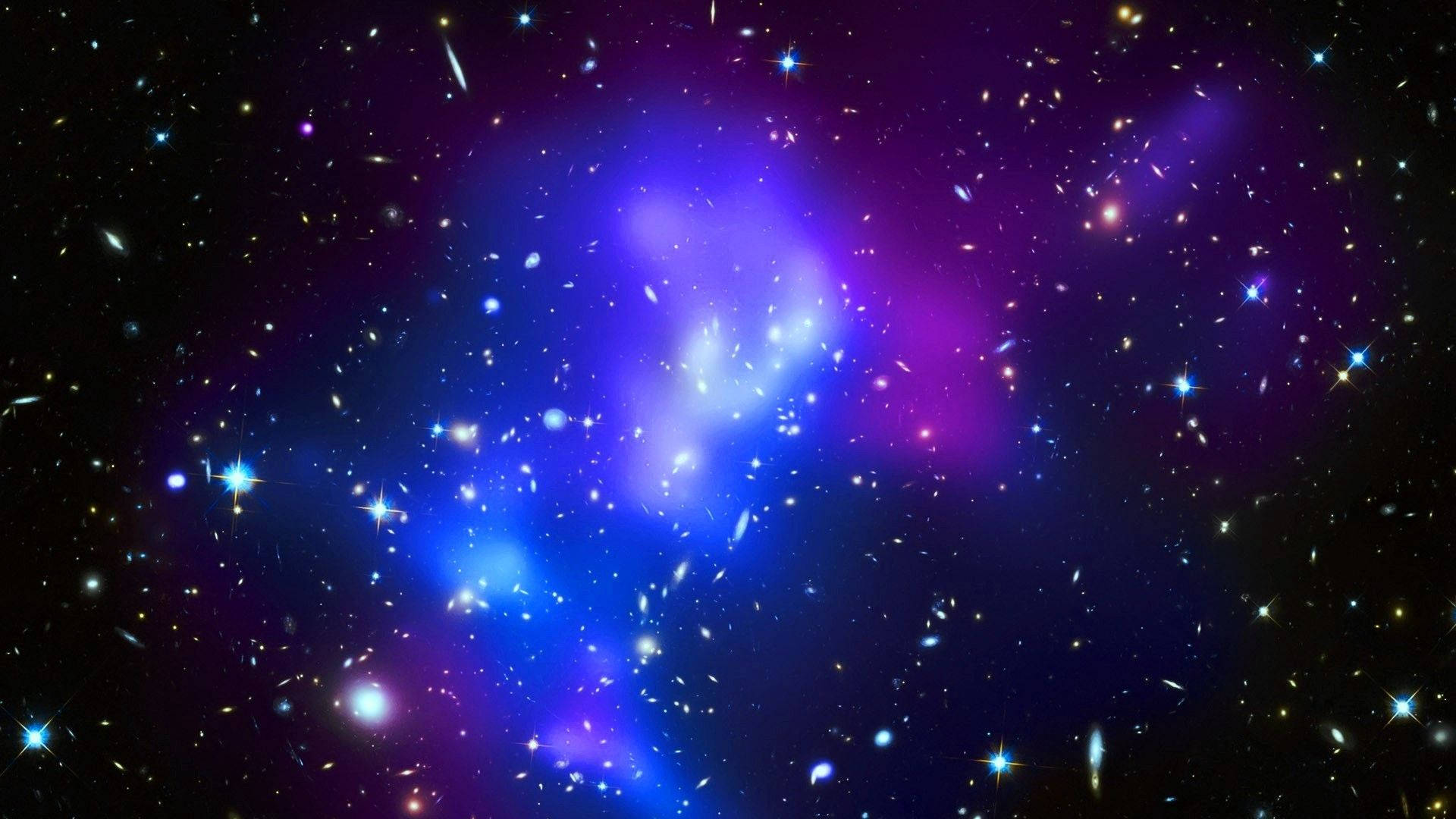 可爱星系中闪烁的星星 壁纸