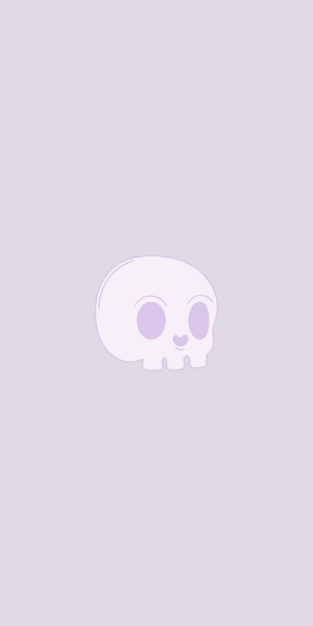 可爱极简骷髅头Pixel 3壁纸 壁纸