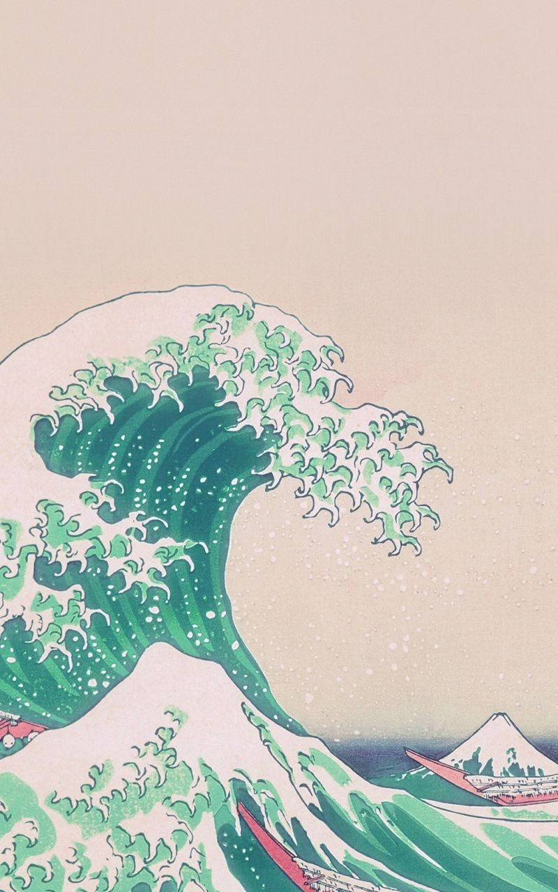 可爱波浪美学手机壁纸 壁纸