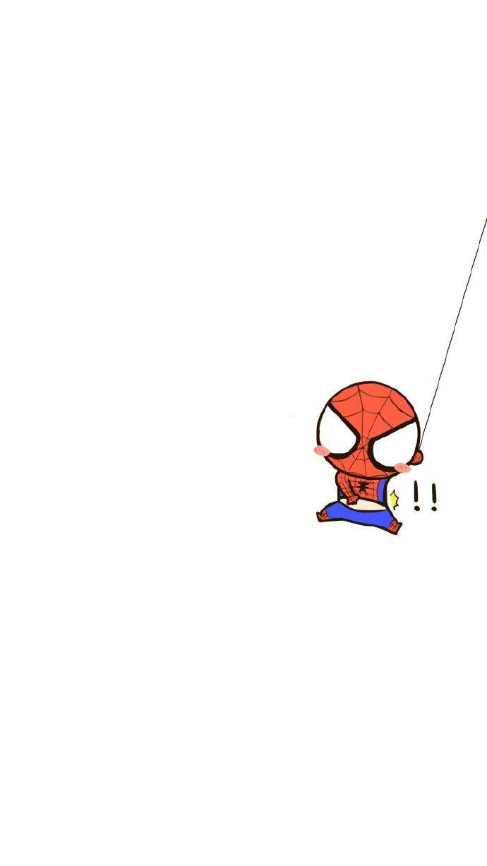 可爱漫威蜘蛛侠 swinging 壁纸