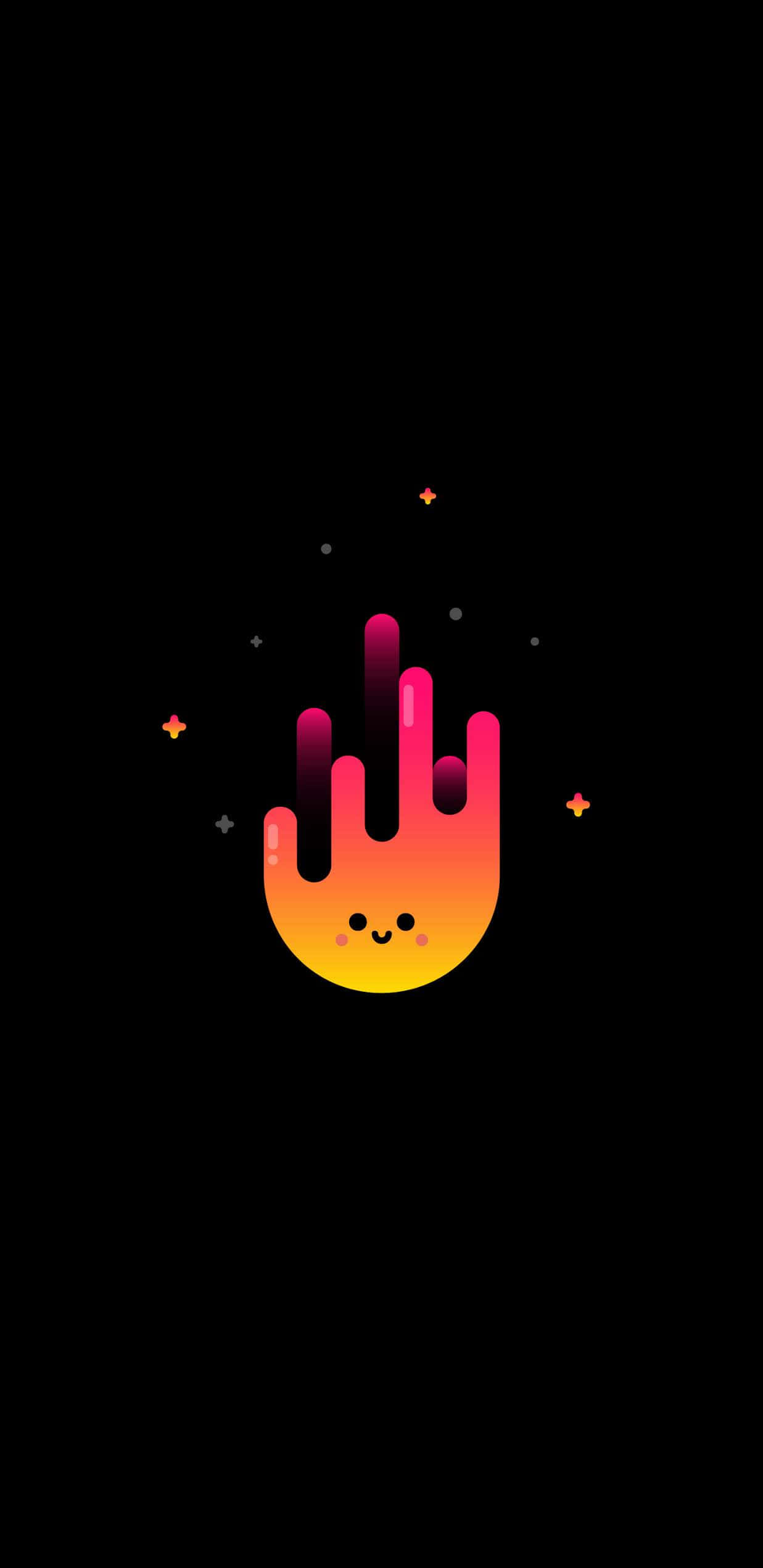 可爱火焰笑脸AMOLED壁纸 壁纸