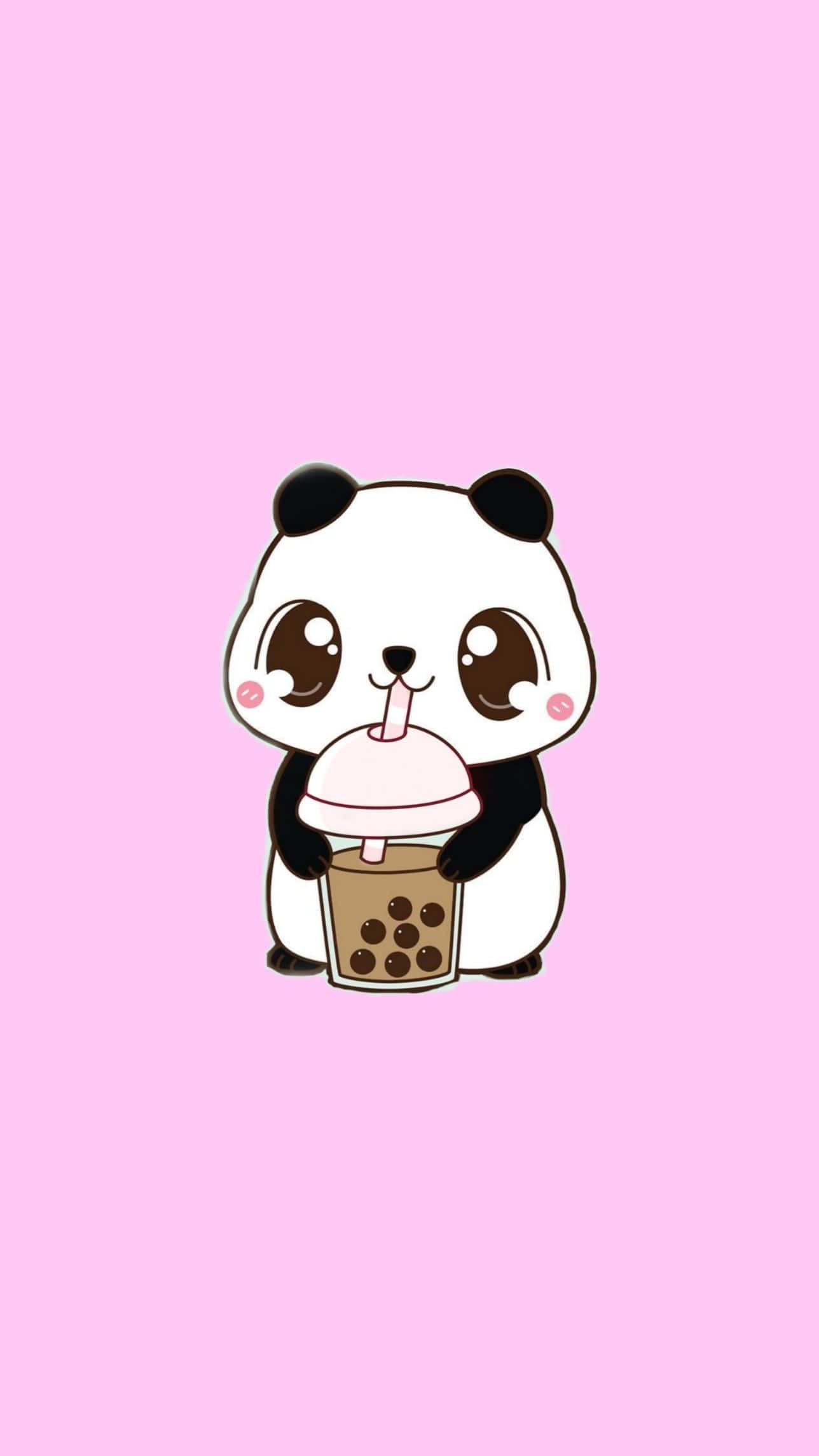 可爱熊猫咖啡杯 壁纸