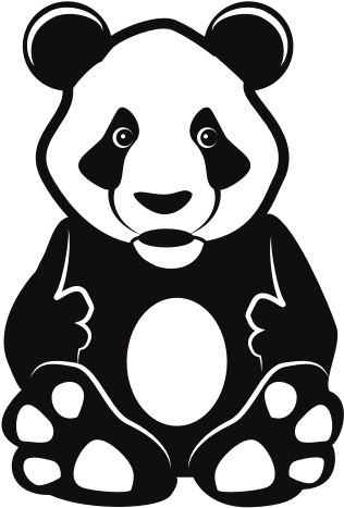 可爱熊猫画 壁纸
