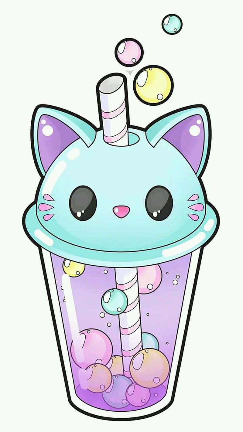 可爱猫咪不倒杯 壁纸