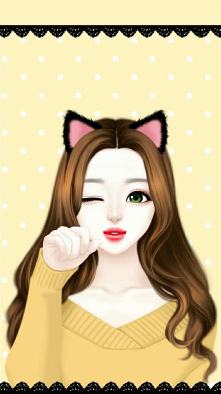 可爱猫耳少女图片 壁纸