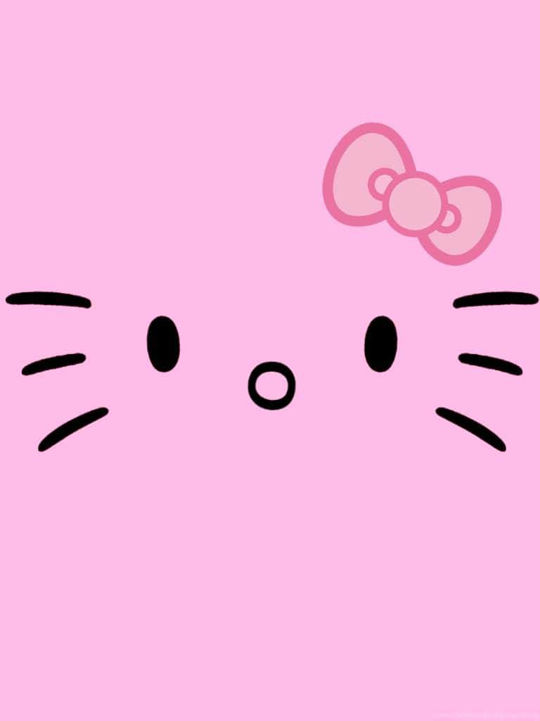 可爱粉色Hello Kitty手绘 壁纸