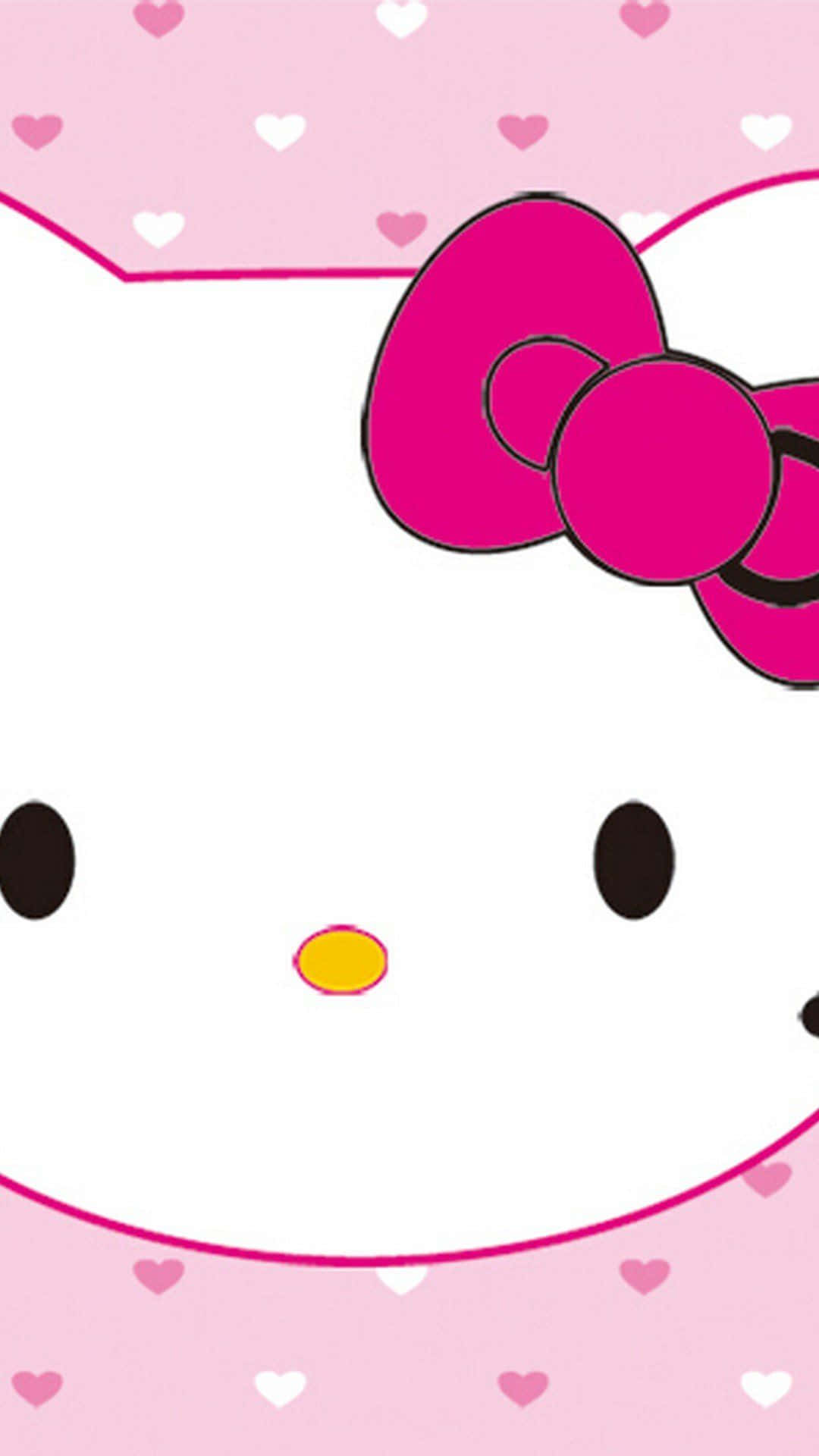 可爱粉色Hello Kitty特写 壁纸