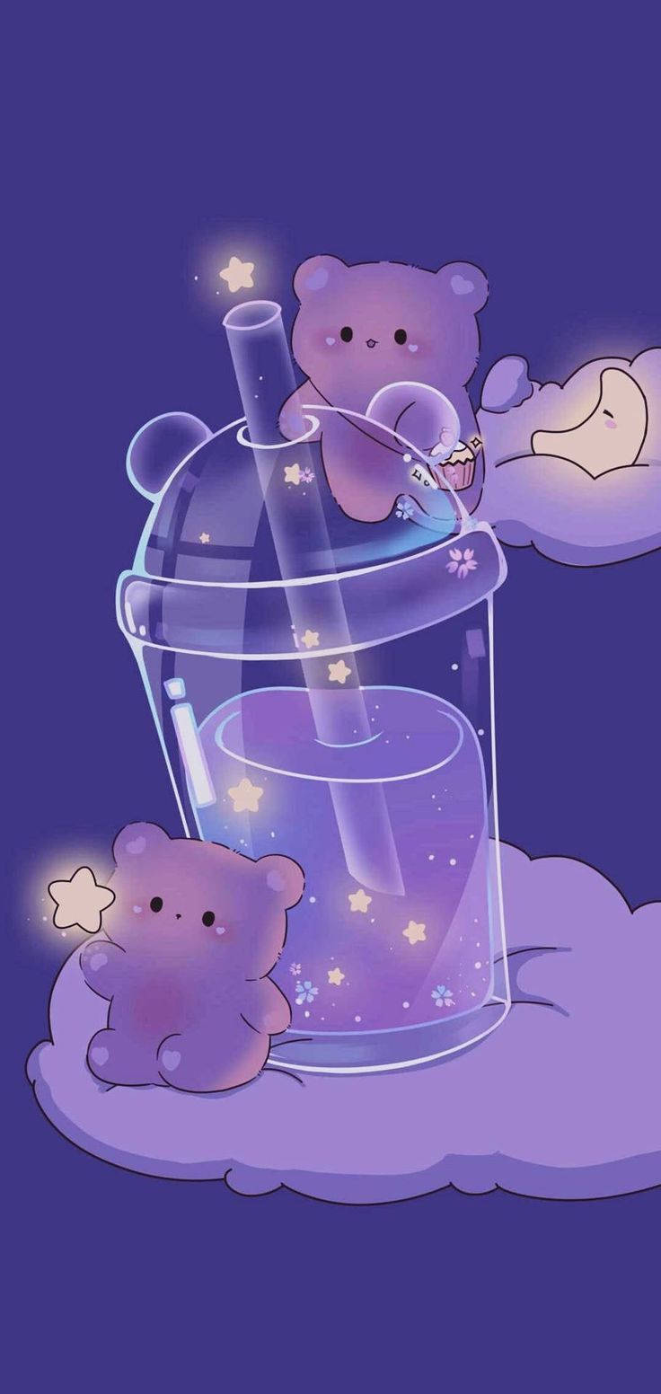 可爱紫色iPhone屏幕