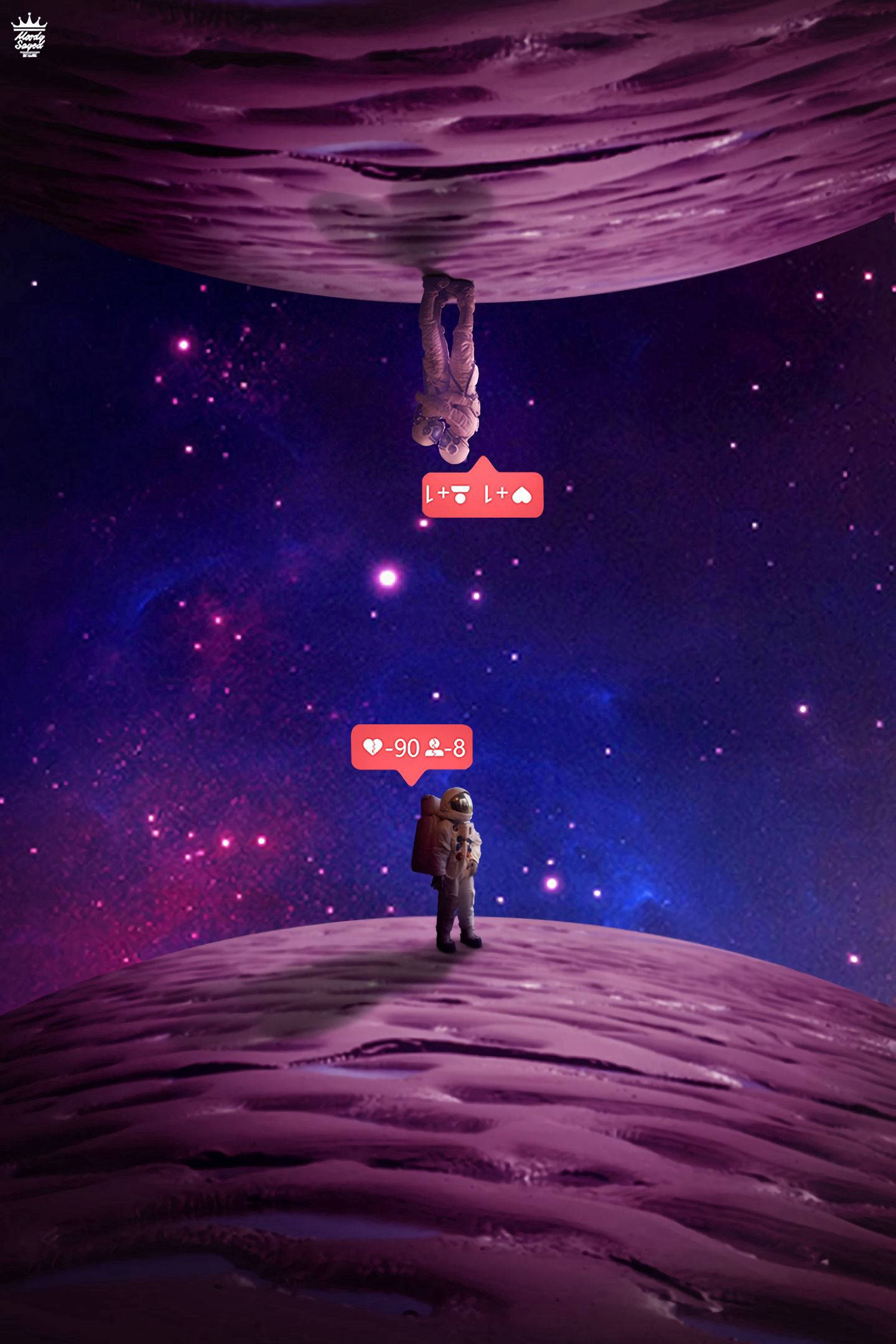 可爱紫色星球 壁纸