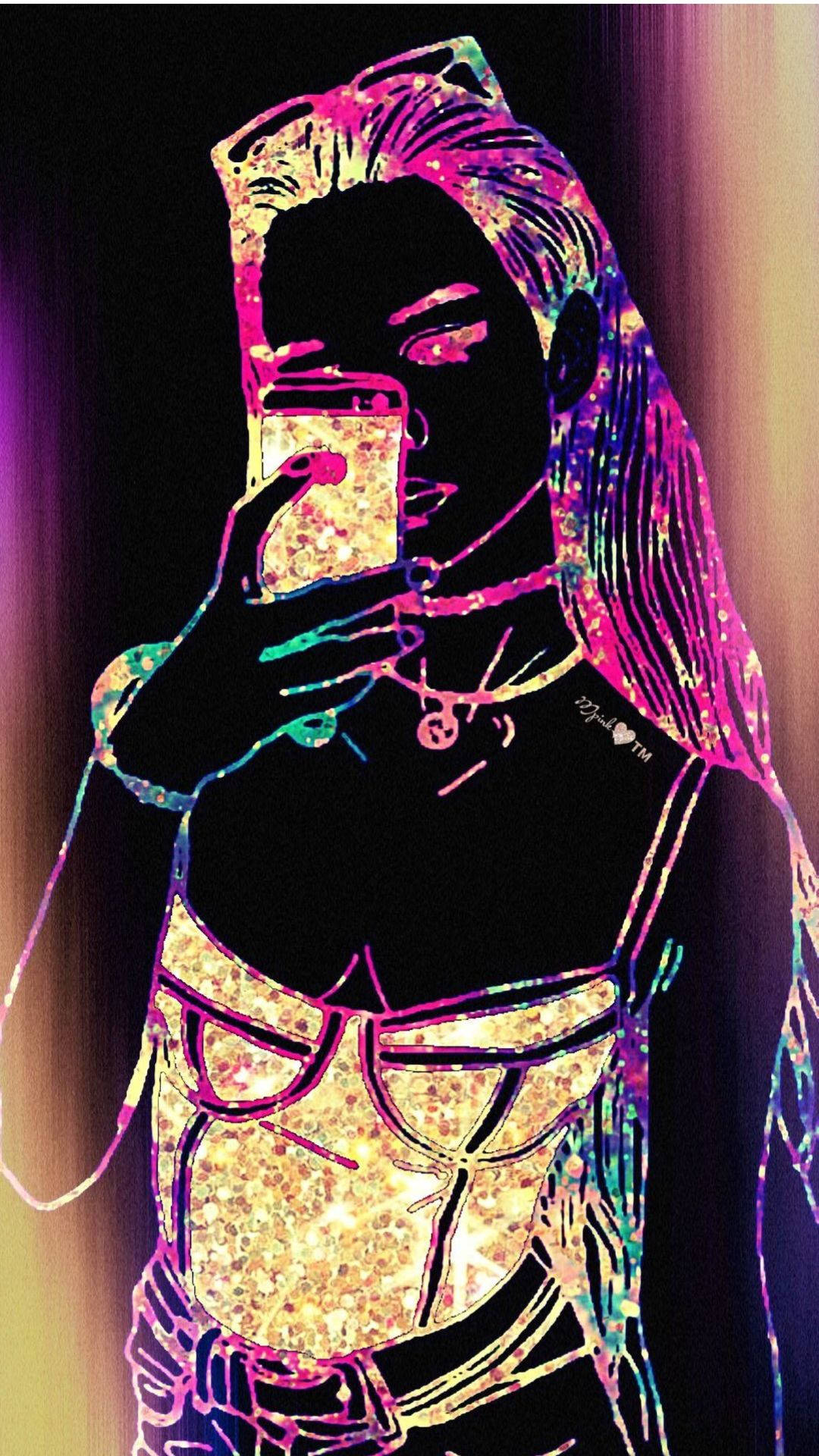 可爱银河少女自拍 壁纸