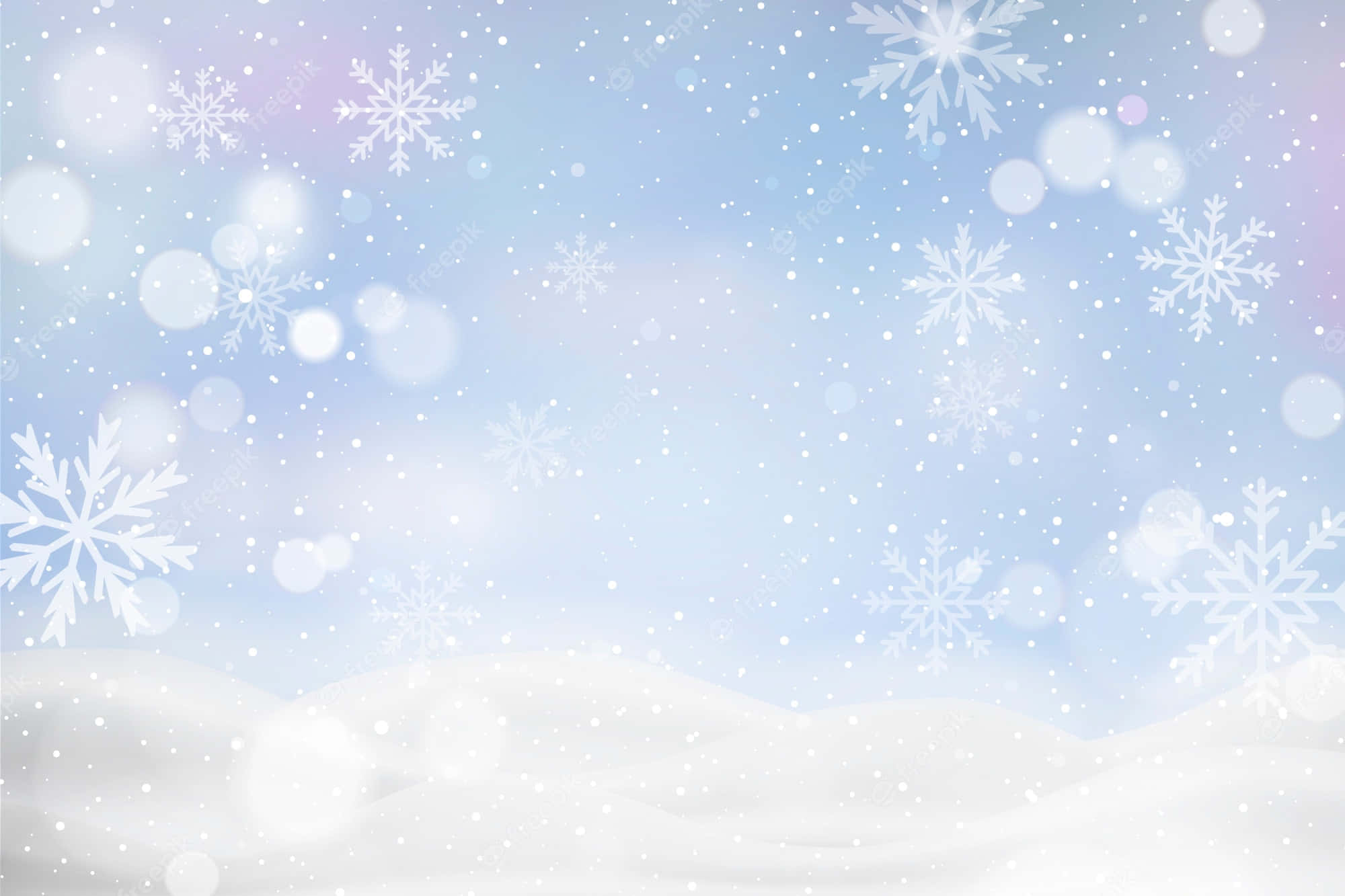 可爱雪花背景 壁纸
