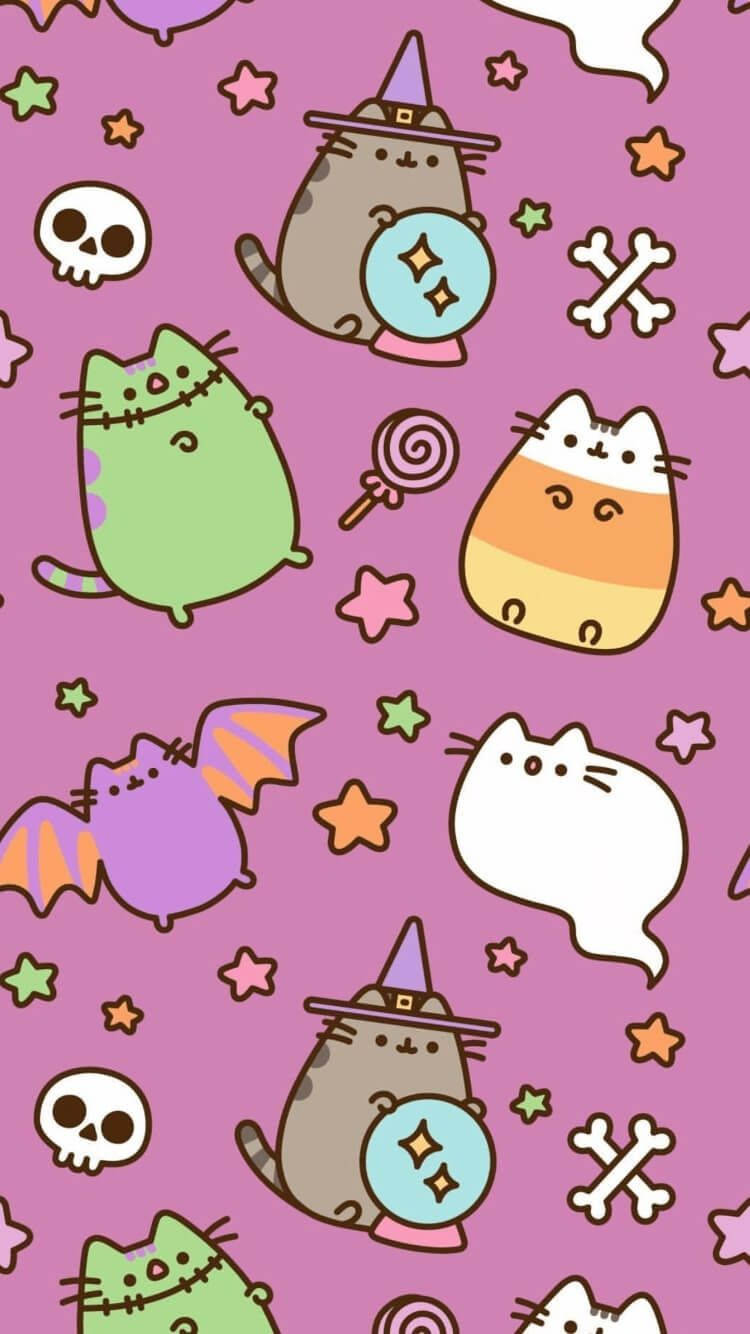 可爱高清万圣节胖吉猫 壁纸
