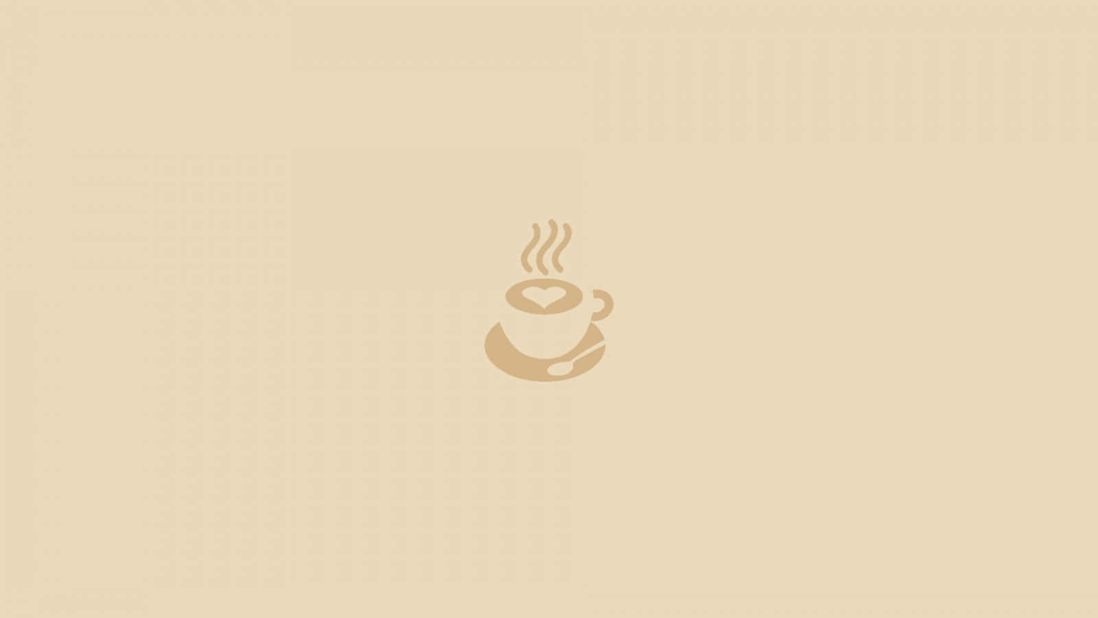 咖啡标志设计 - 一个咖啡杯与另一个咖啡杯 壁纸