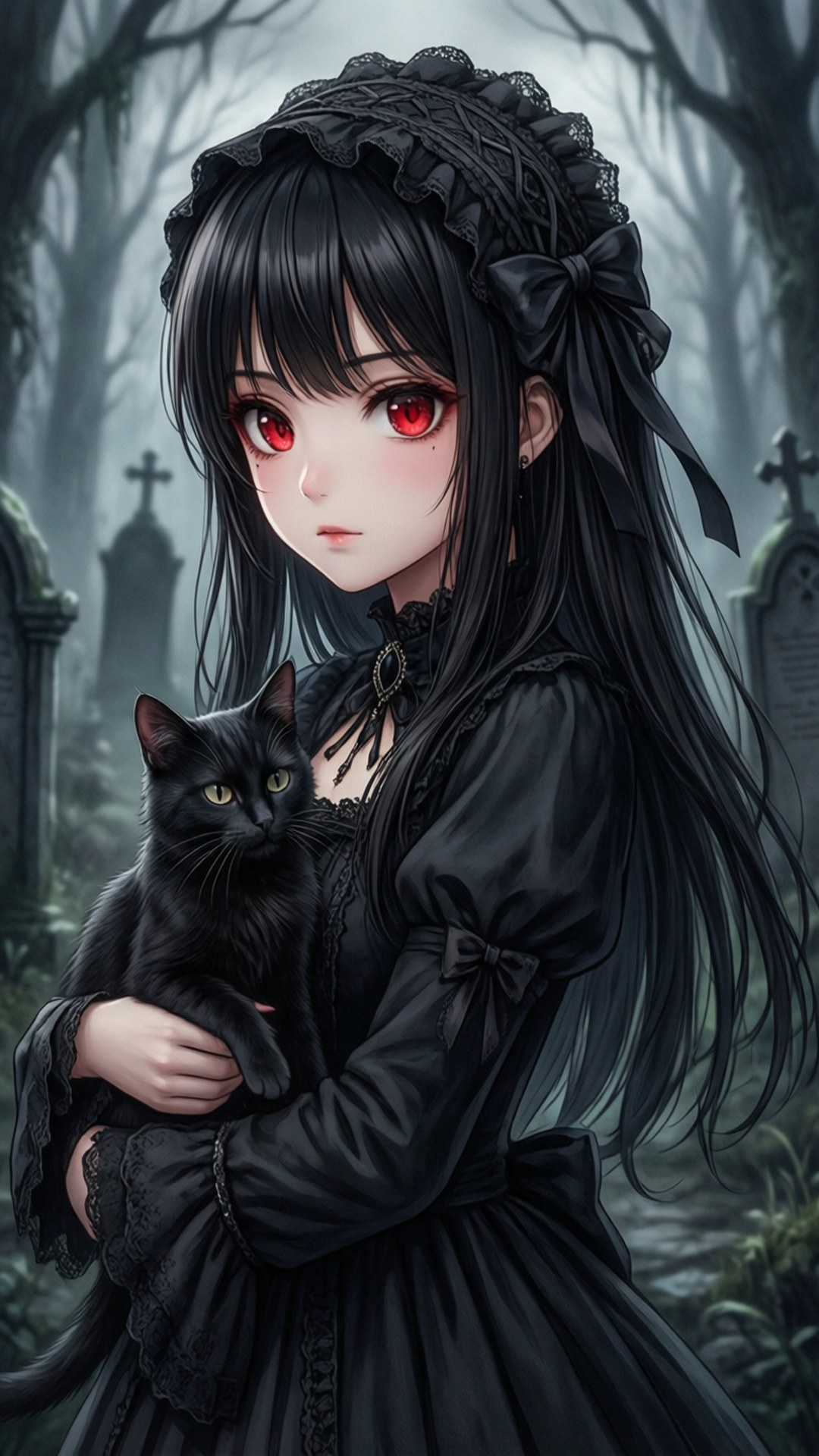哥特猫娘 壁纸