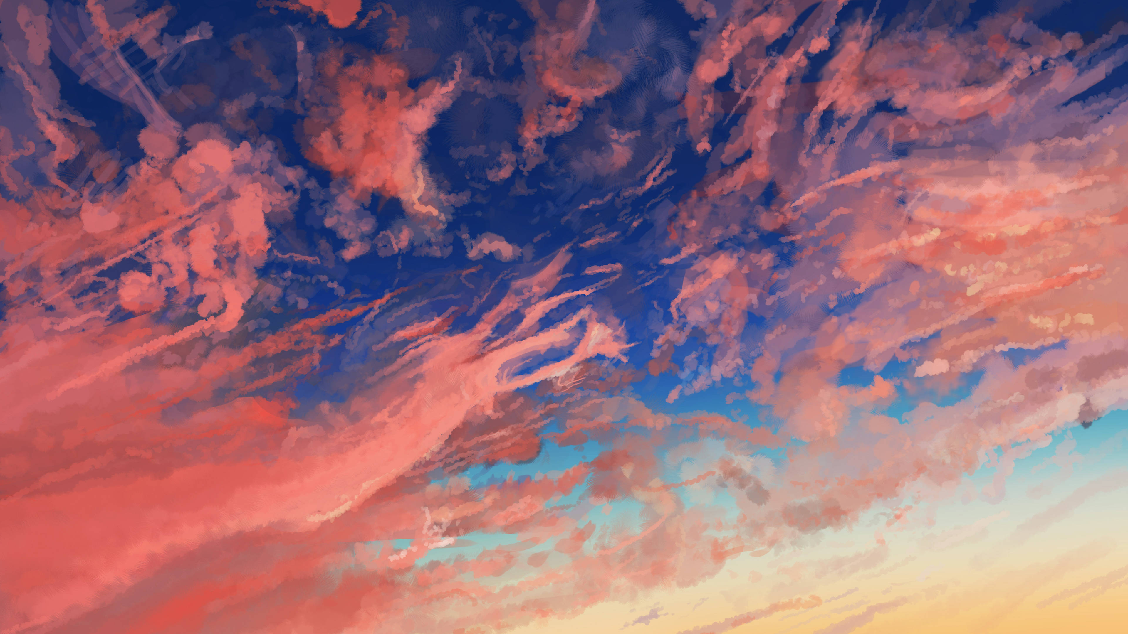 唯美云彩画作 壁纸