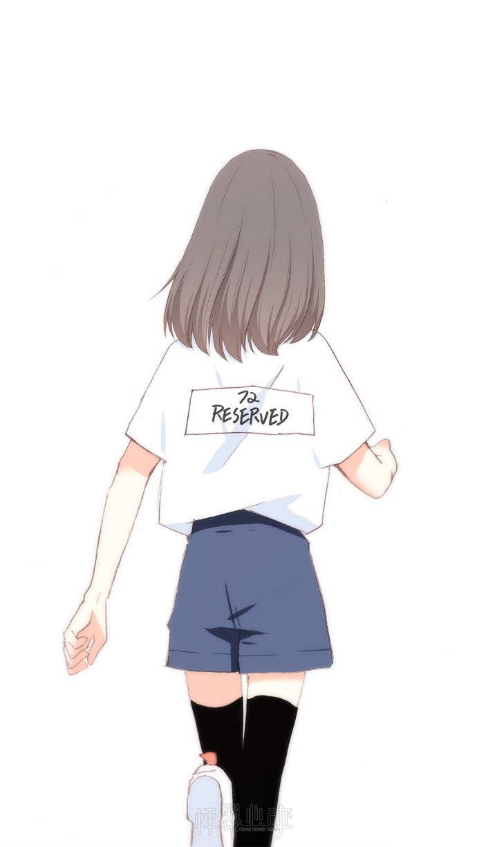 唯美动漫少女背影 壁纸