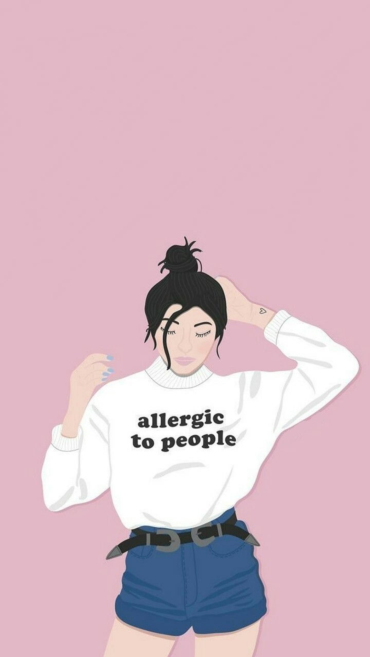 唯美女孩矢量艺术 壁纸