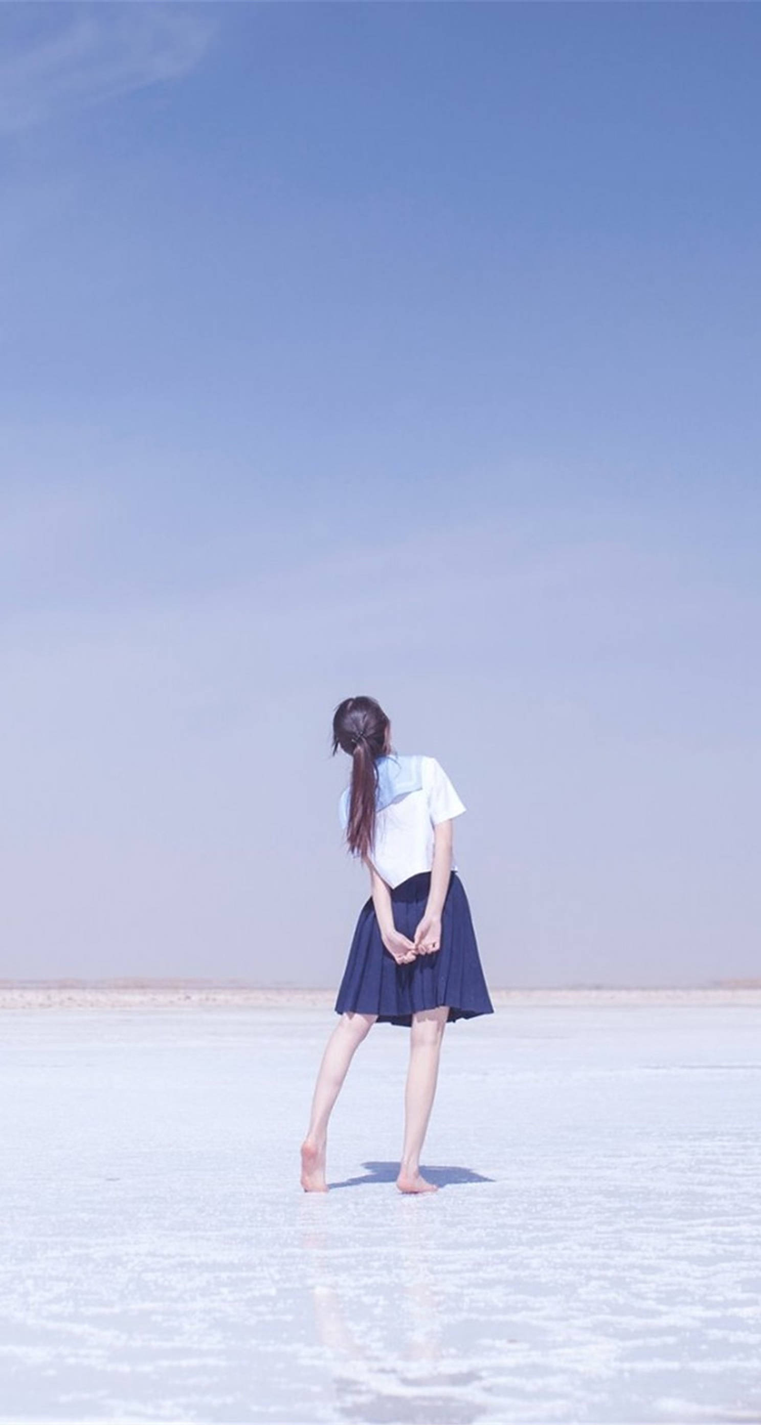 唯美校园少女 壁纸
