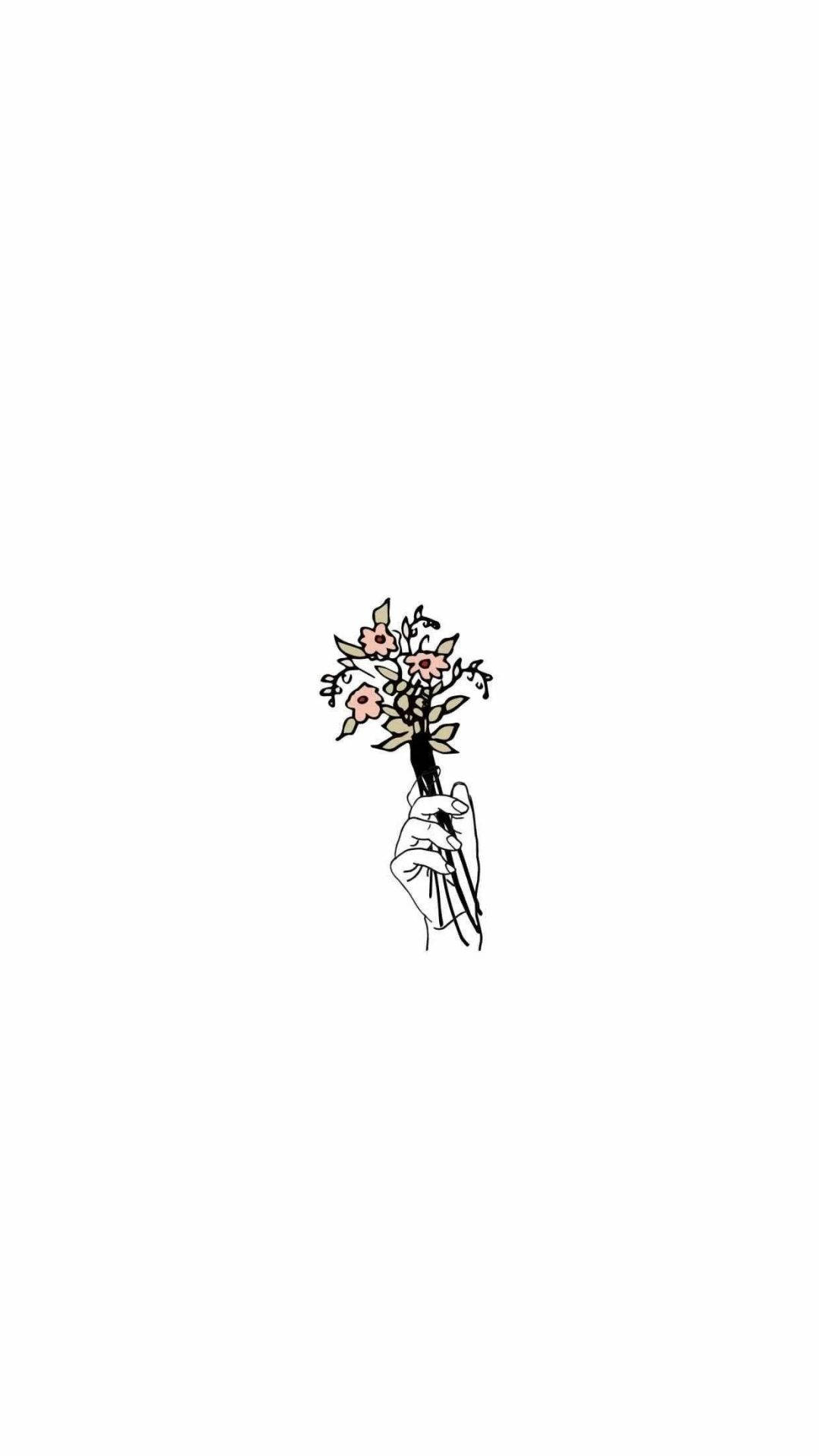 唯美白色花卉 壁纸