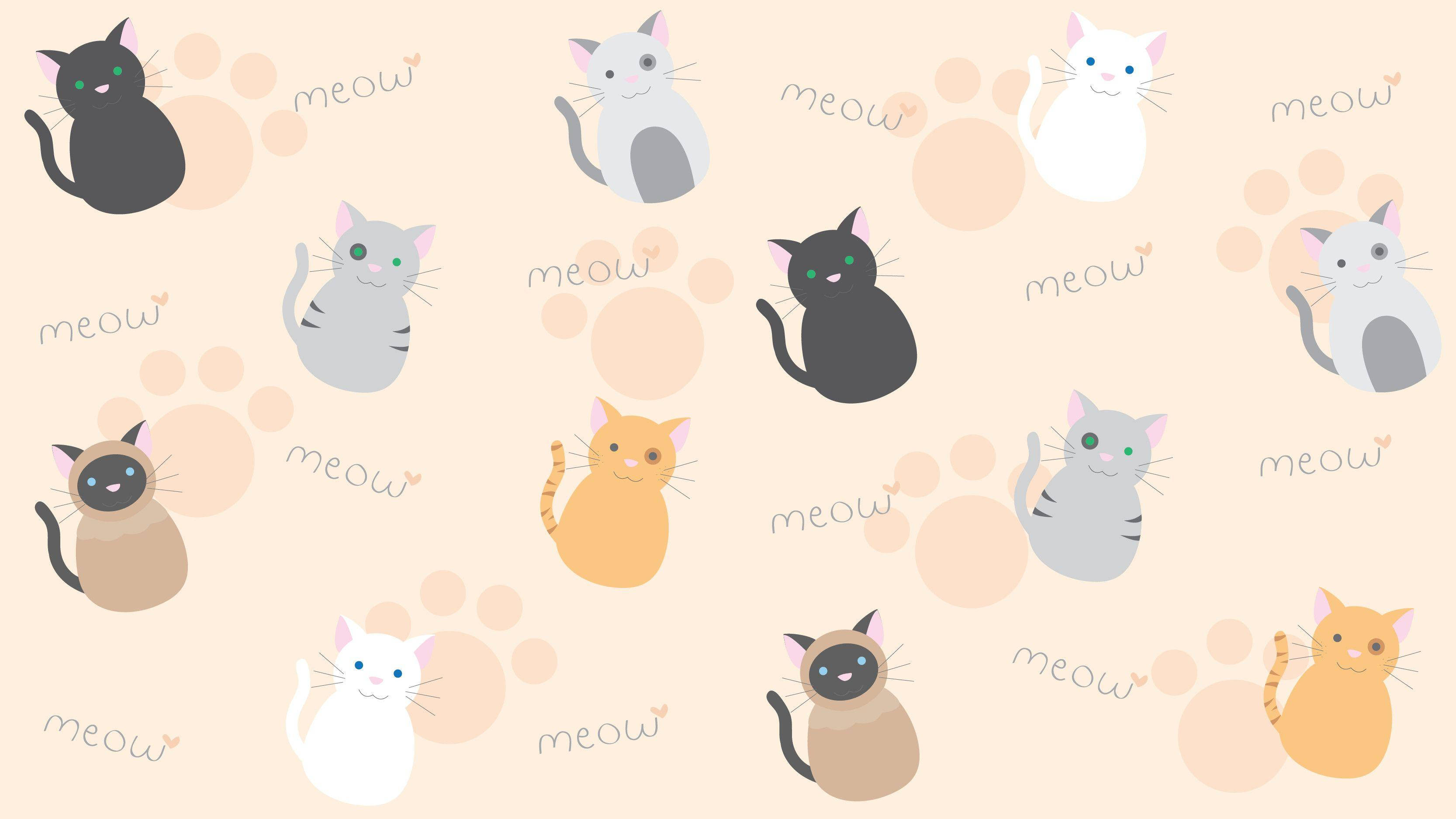 喵星人卡通猫咪 壁纸