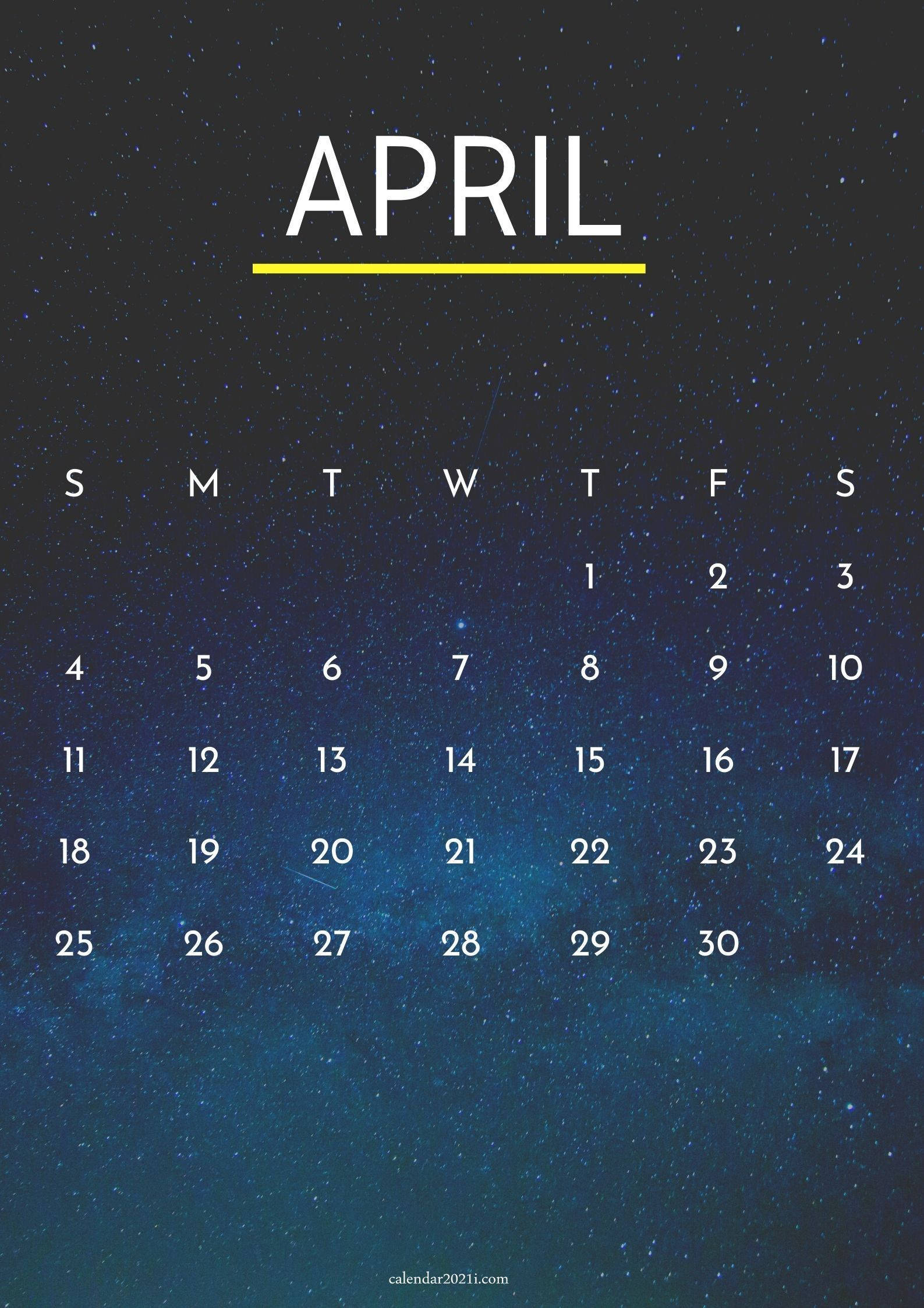 四月带来美丽的星空之夜 壁纸
