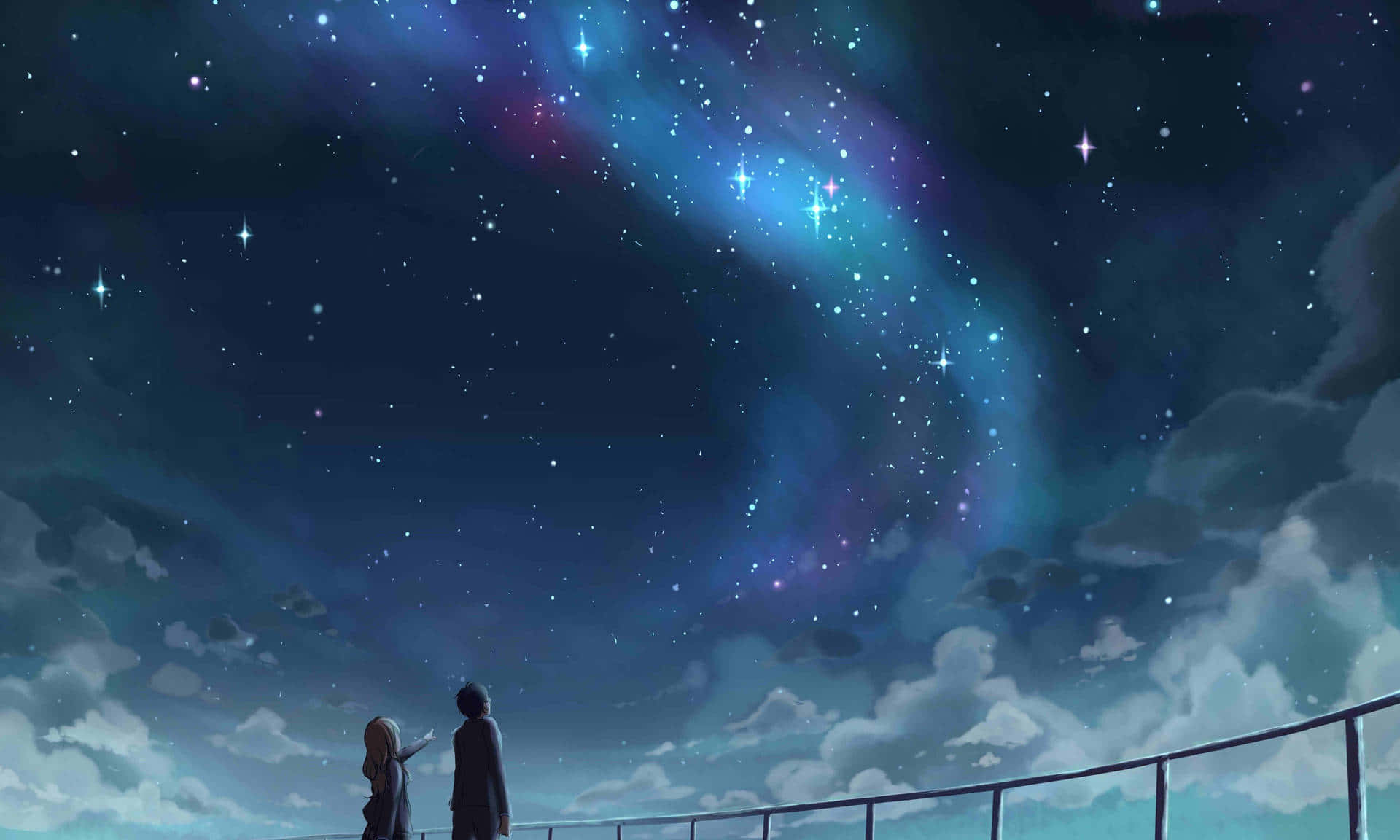 四月是你的谎言夜景动漫画面 壁纸