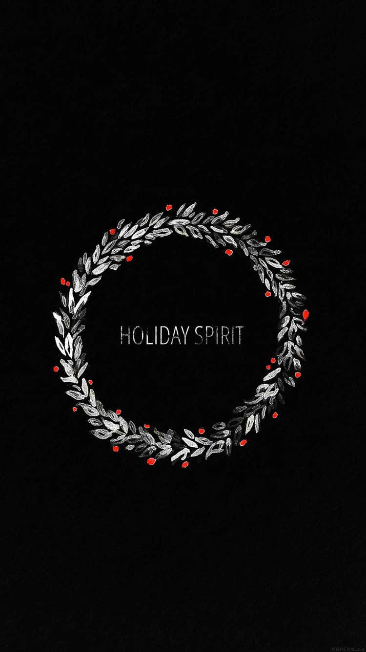 圣诞花环假日iPhone 壁纸